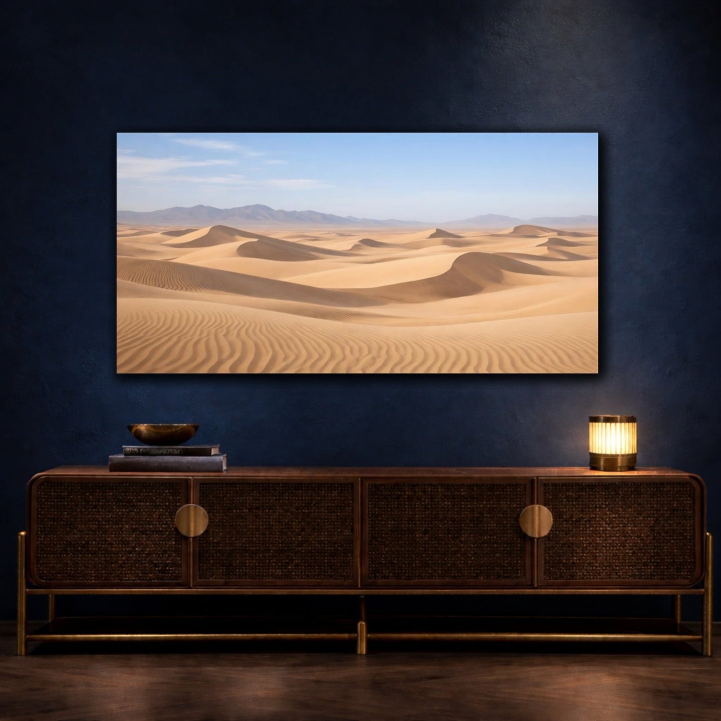 Nature Sand Dunes Tan Desert - Canvas Wall Art Print - YesArtYes