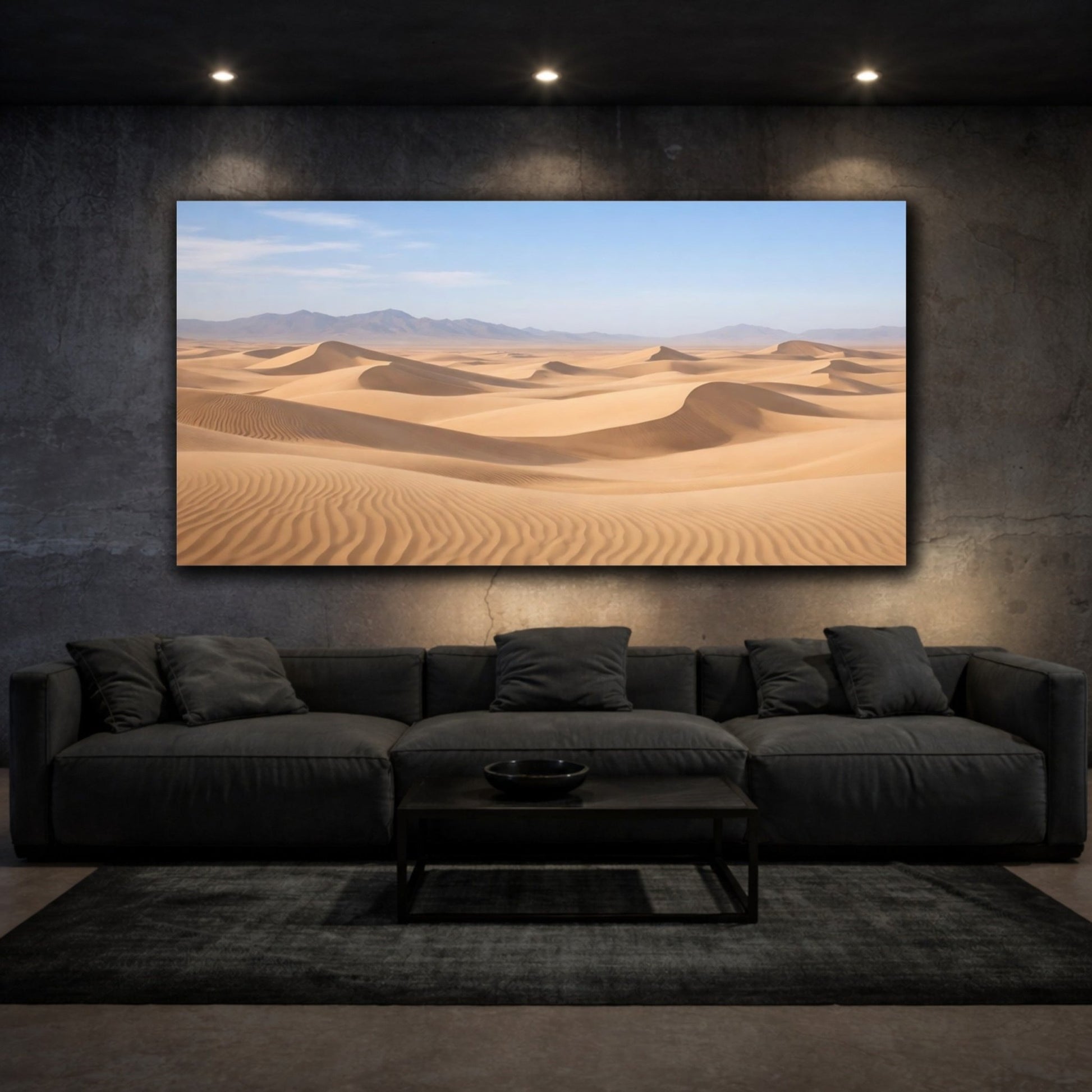 Nature Sand Dunes Tan Desert - Canvas Wall Art Print - YesArtYes