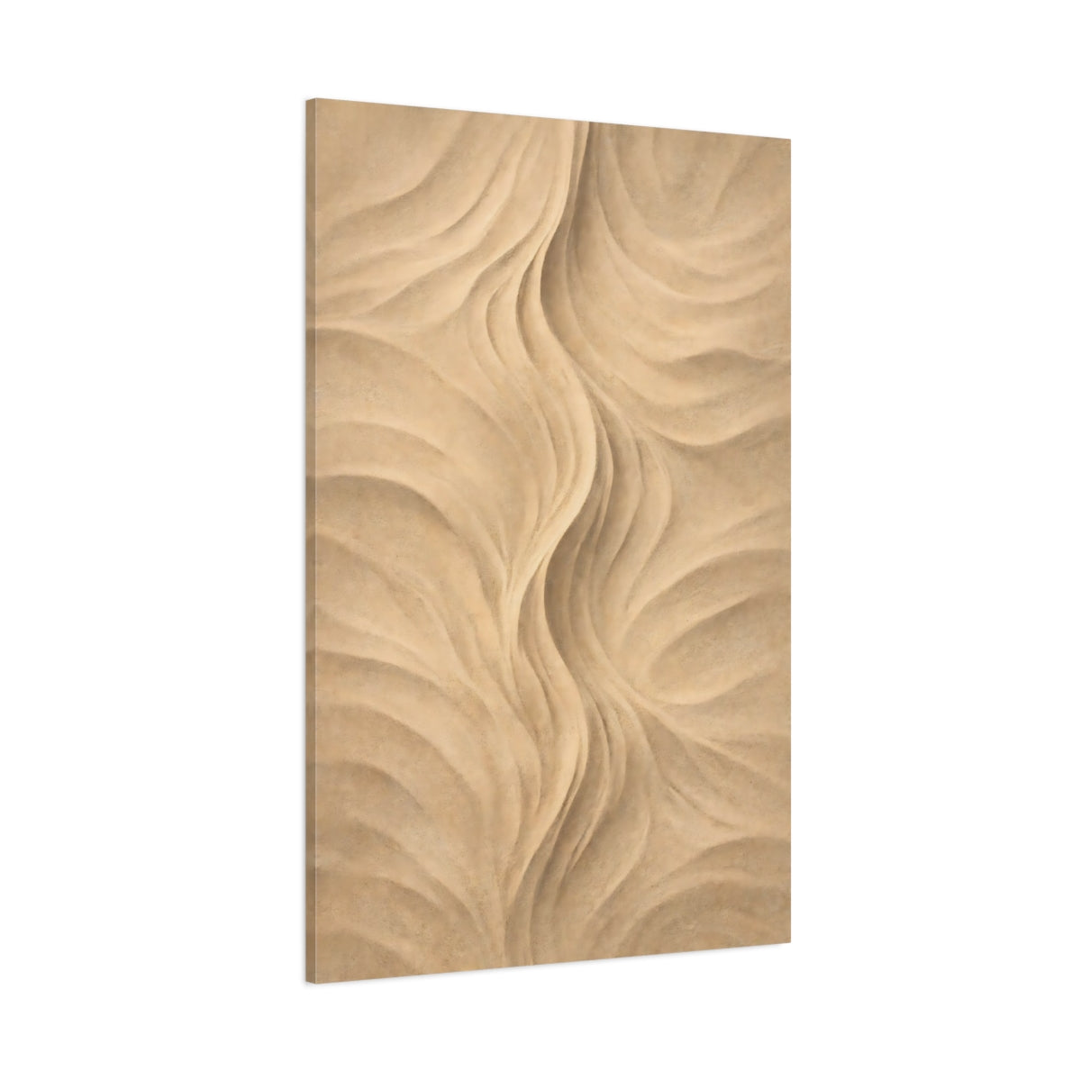 Main Mockup. Nature Sand Waves Sand Dunes Beige shown as stretched canvas wall art