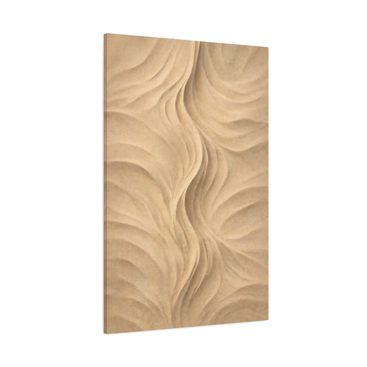 Main Mockup. Nature Sand Waves Sand Dunes Beige shown as stretched canvas wall art