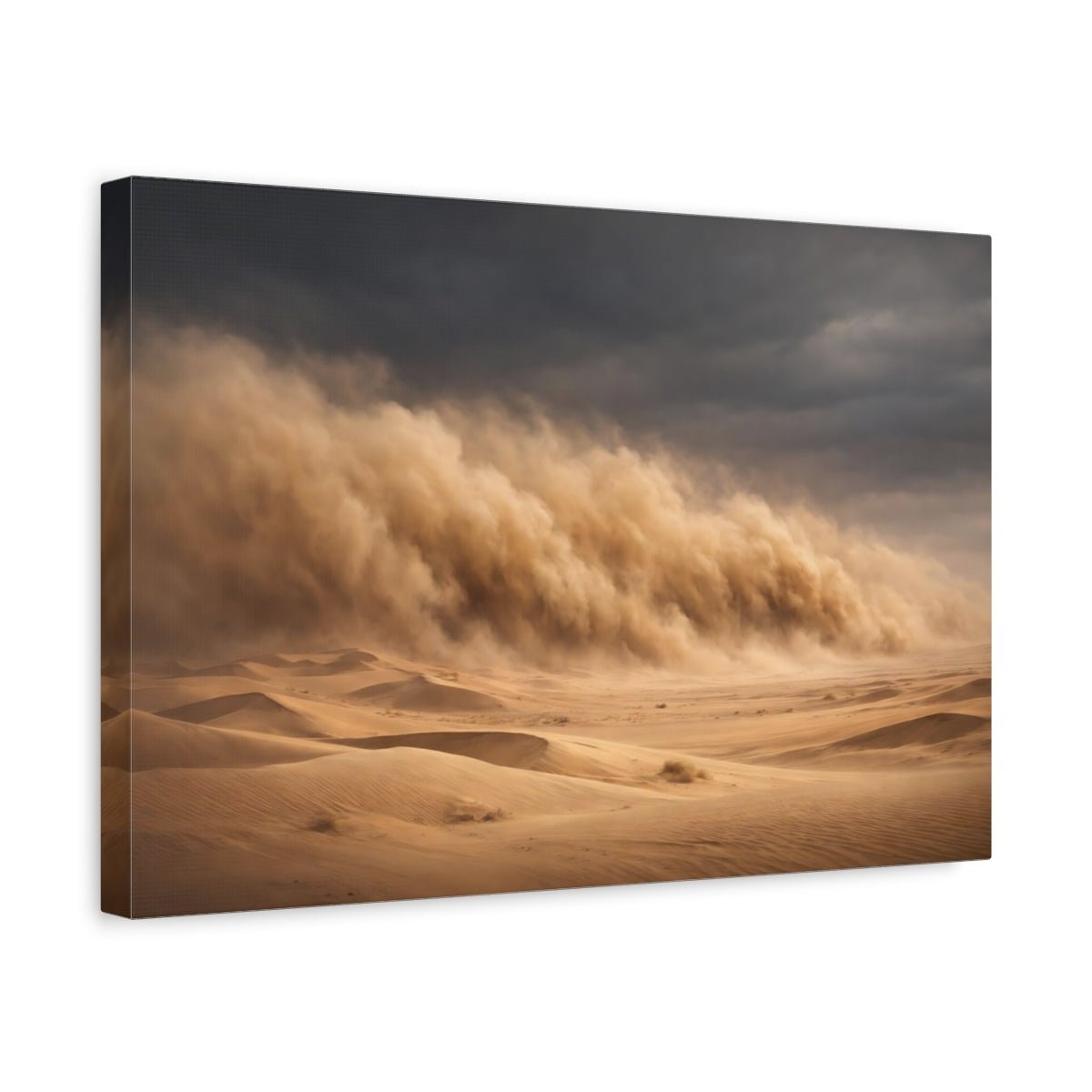 Nature Sandstorm Brown And Dark Grey - Canvas Wall Art Print - YesArtYes