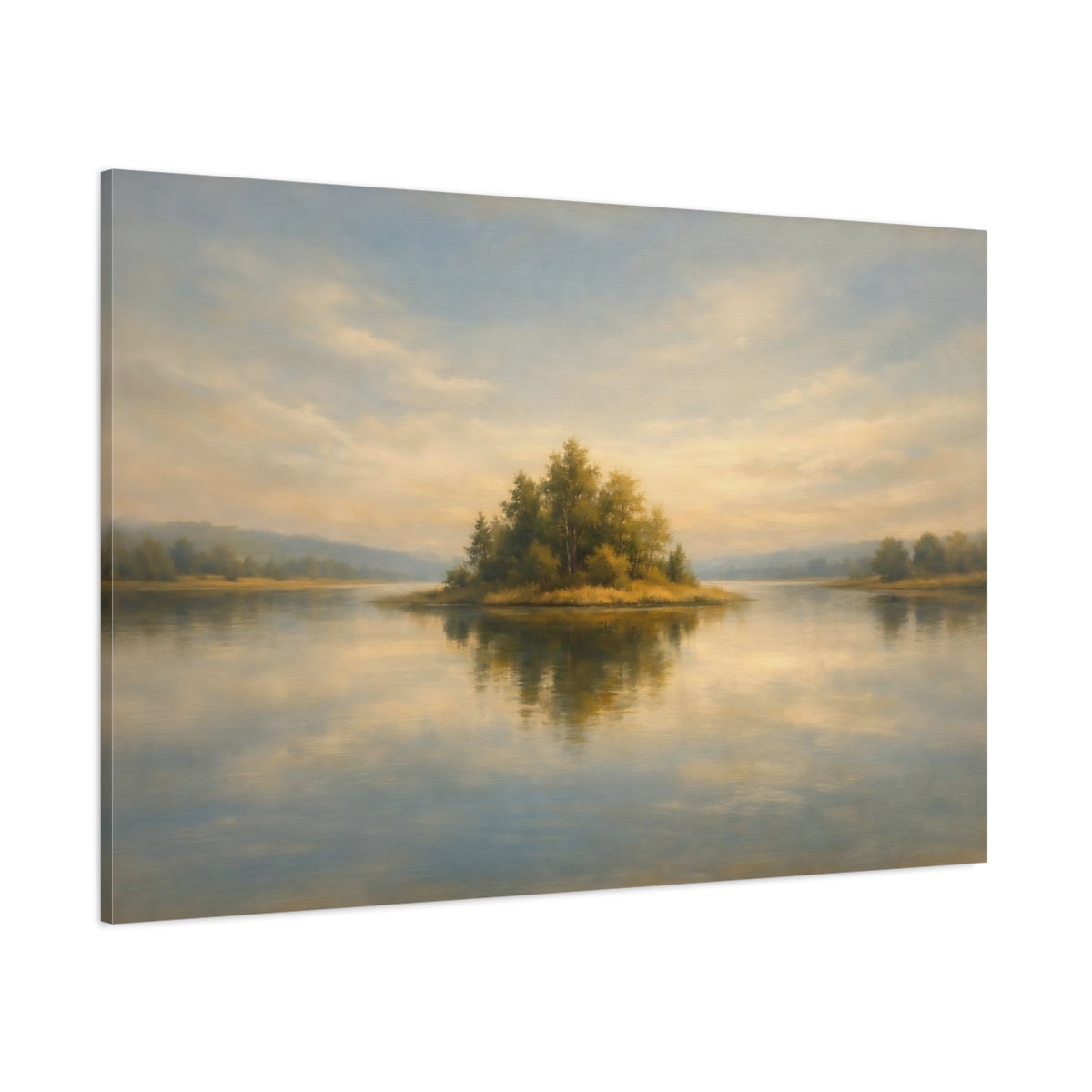 Main Mockup. Nature Scene Soft Horizon Fade Minimal shown as stretched canvas wall art