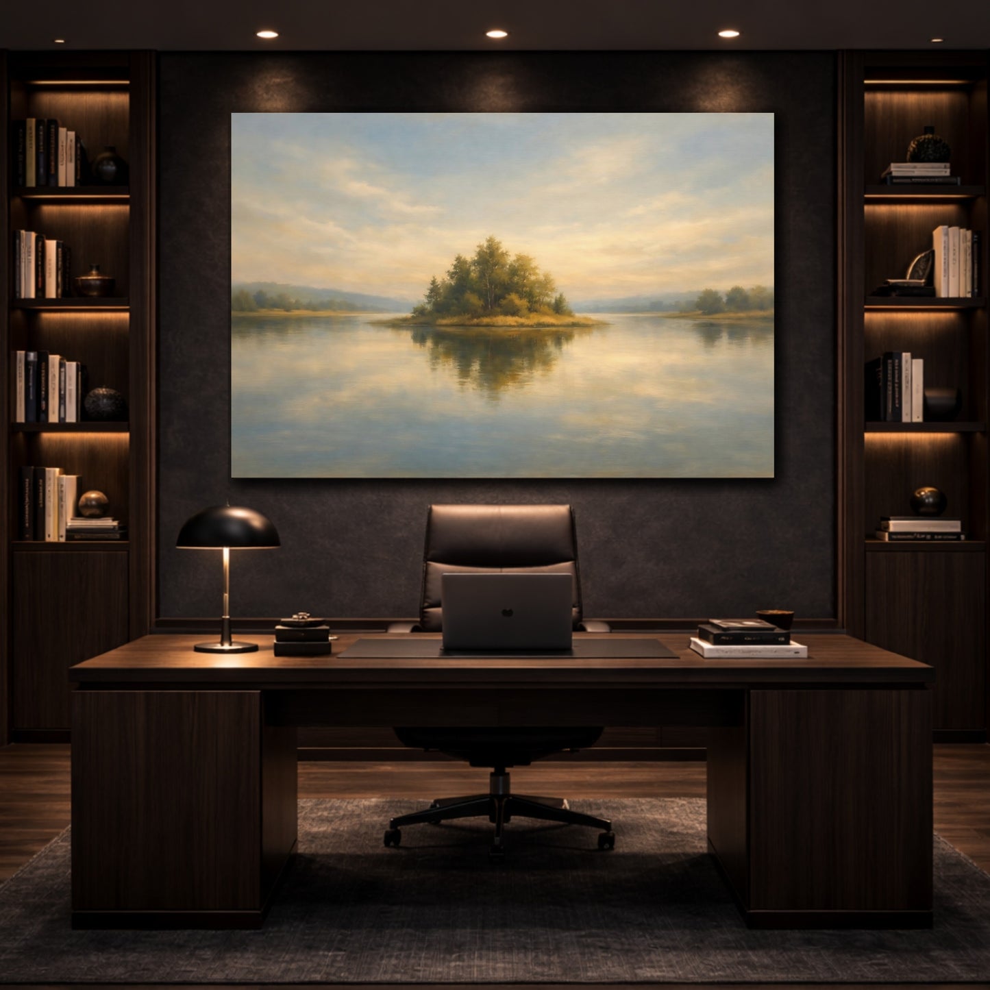 Mockup 4. Nature Scene Soft Horizon Fade Minimal shown as stretched canvas wall art
