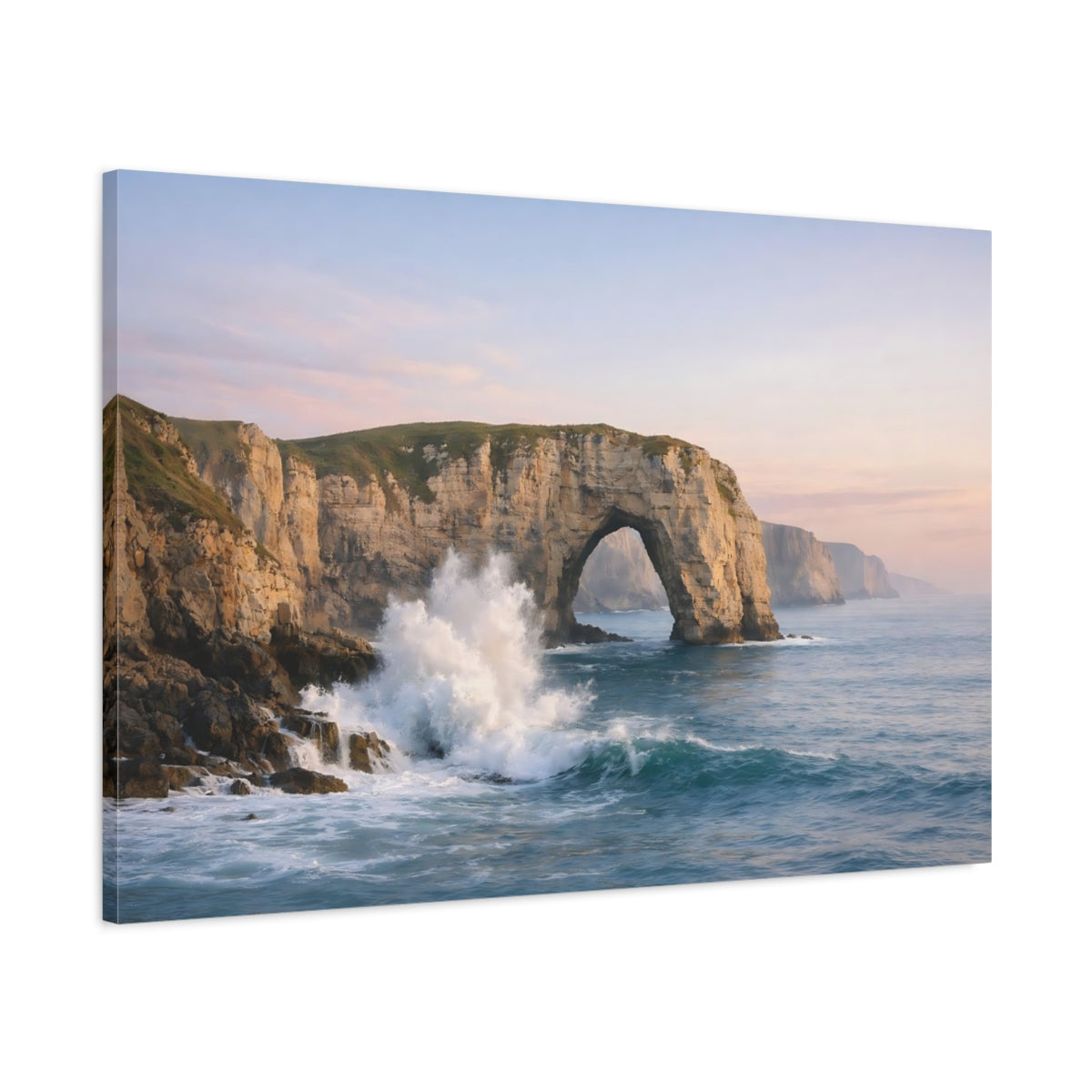 Main Mockup. Nature Sea Arch Coastal Landscape shown as stretched canvas wall art