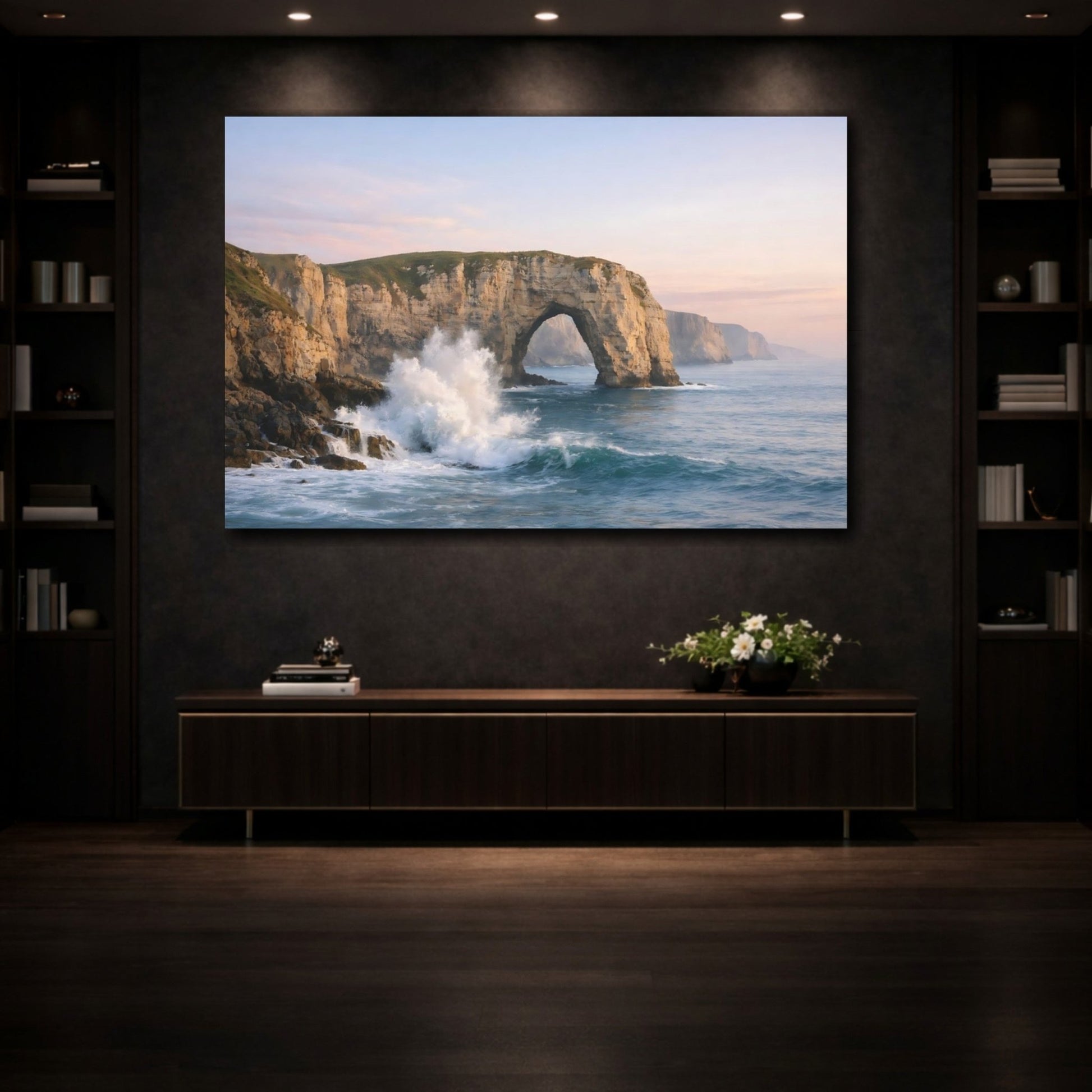 Nature Sea Arch Coastal Landscape - Canvas Wall Art Print - YesArtYes