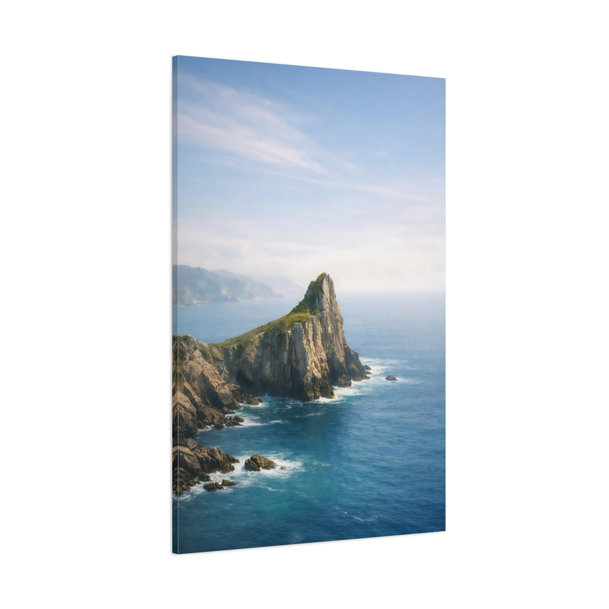 Nature Sea Cliff Blue Ocean Cliffs shown as stretched canvas wall art