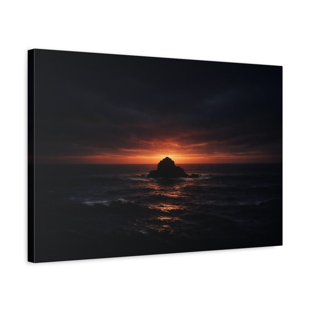 Nature Sea Stack Dramatic - Canvas Wall Art Print - YesArtYes