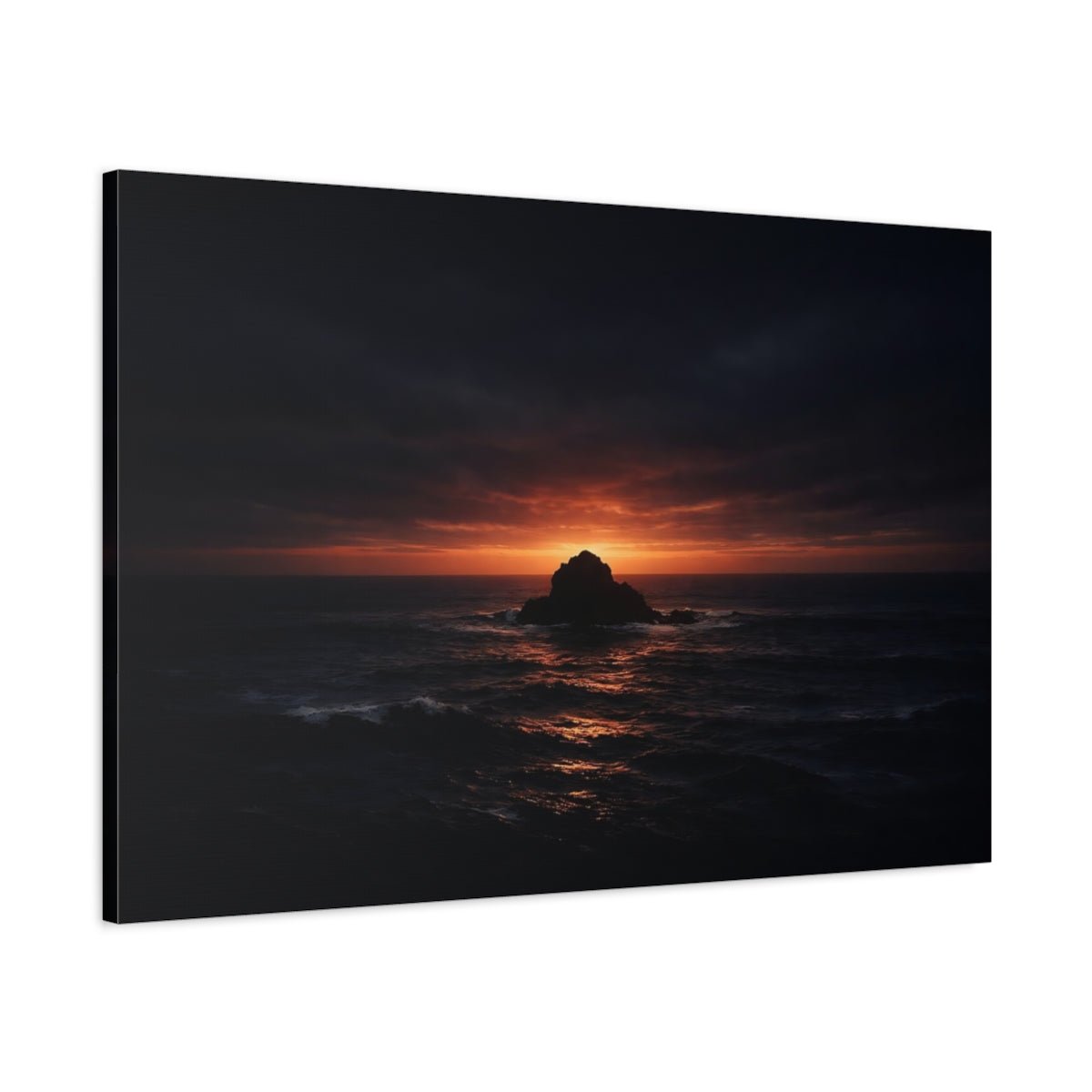 Nature Sea Stack Dramatic - Canvas Wall Art Print - YesArtYes