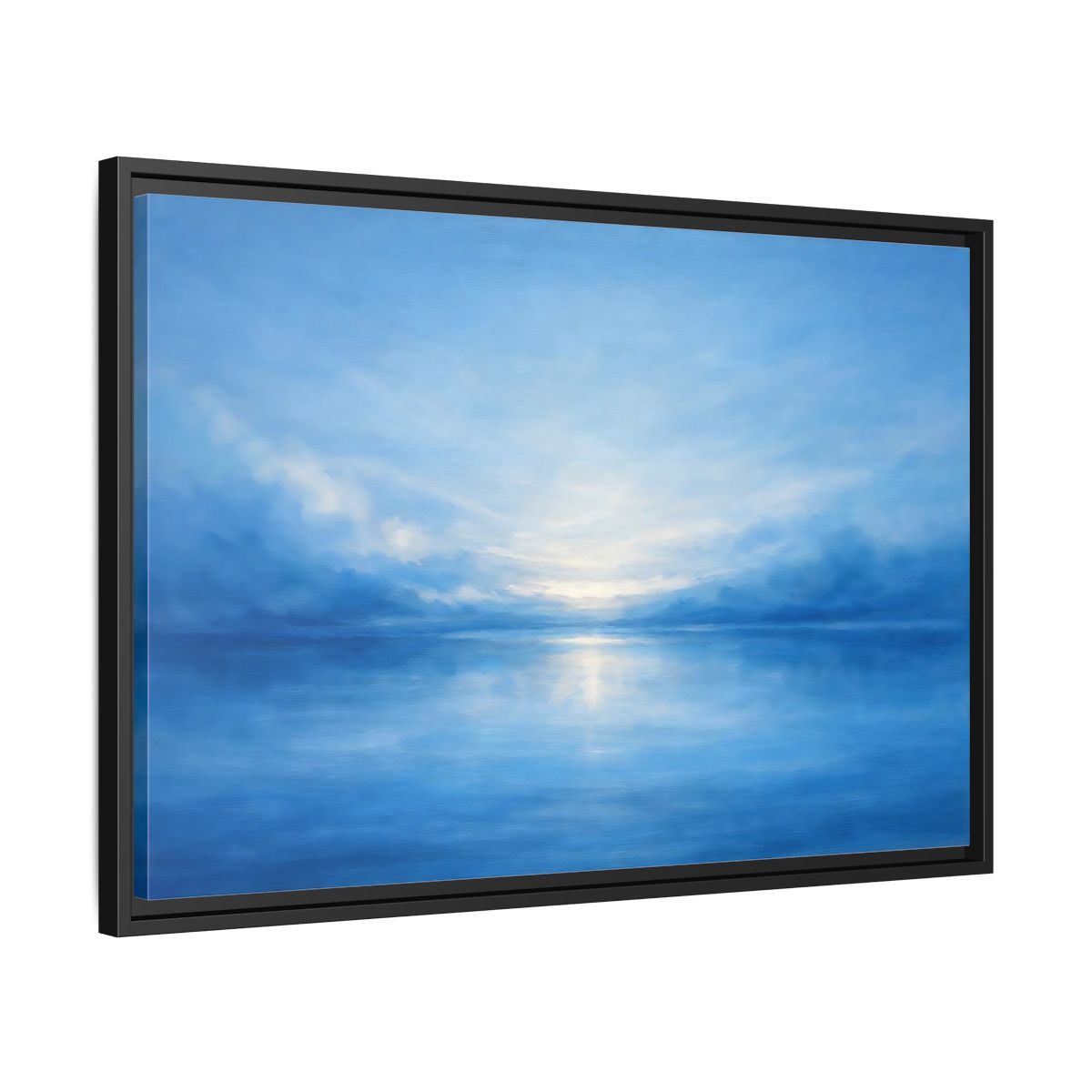 Side Mockup 14. Nature Seascape Blue Seascape shown as stretched canvas wall art