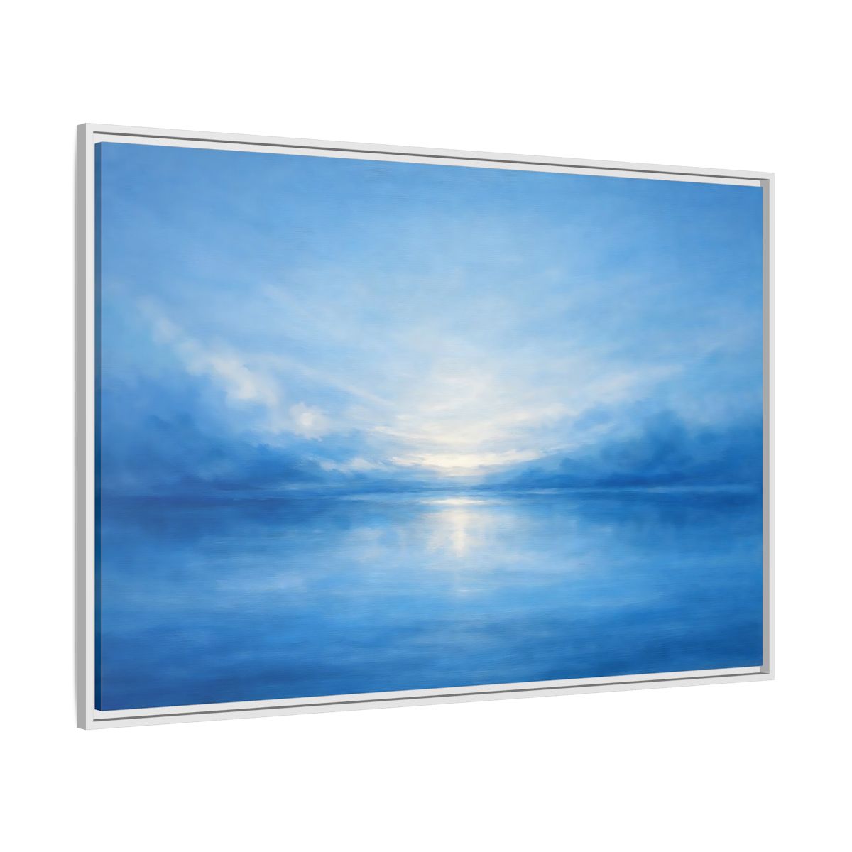 Side Mockup 7. Nature Seascape Blue Seascape shown as stretched canvas wall art