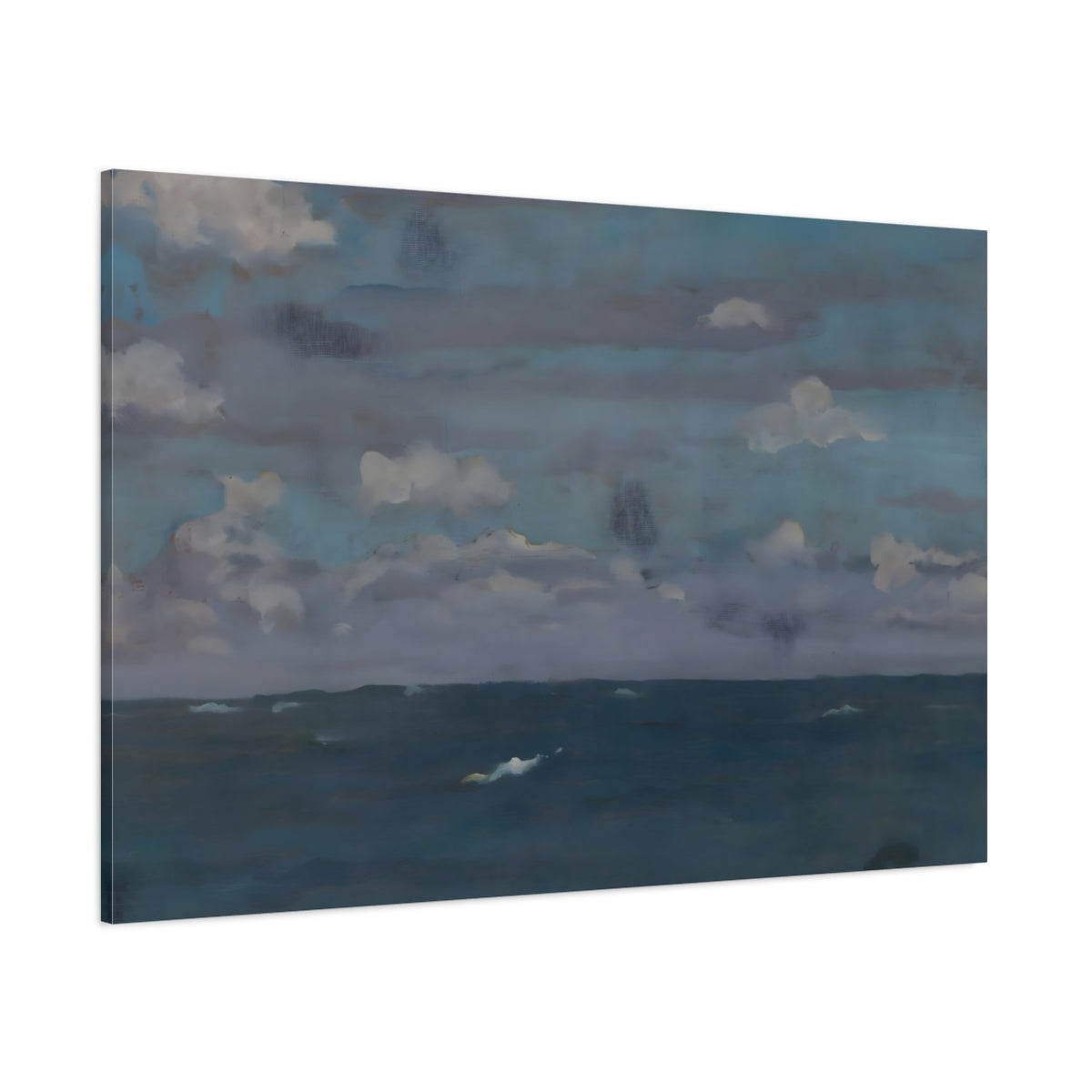 Nature Seascape Blue Gray Seascape shown as stretched canvas wall art