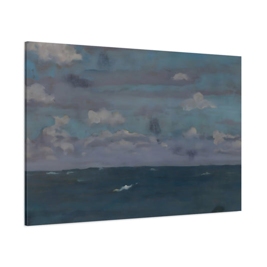 Nature Seascape Blue Gray Seascape shown as stretched canvas wall art