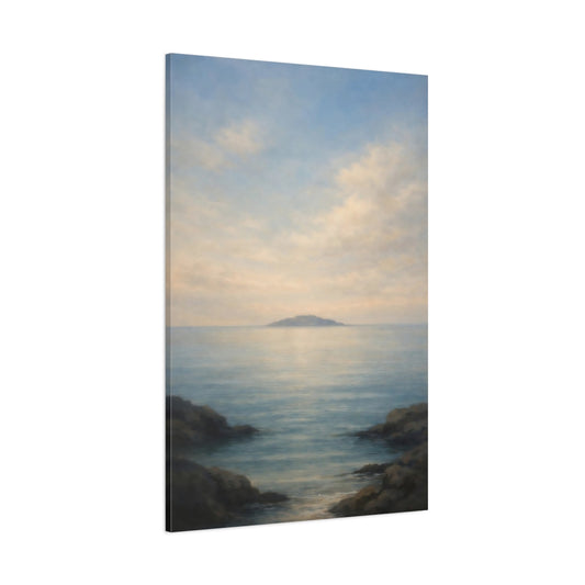 Main Mockup. Nature Seascape Coastal Landscape shown as stretched canvas wall art
