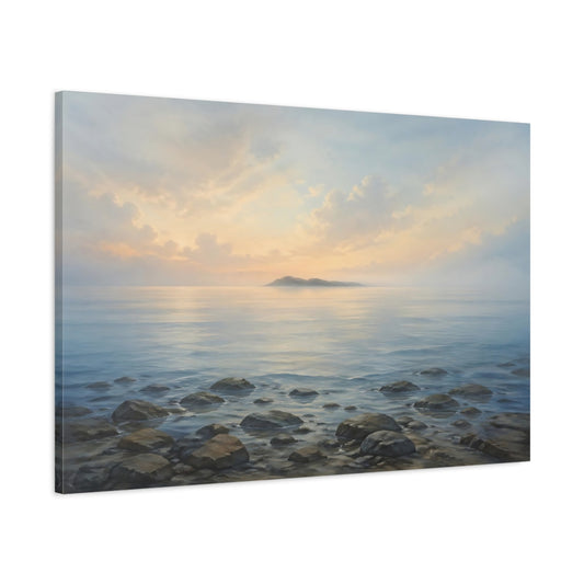 Main Mockup. Nature Seascape Coastal Landscape shown as stretched canvas wall art