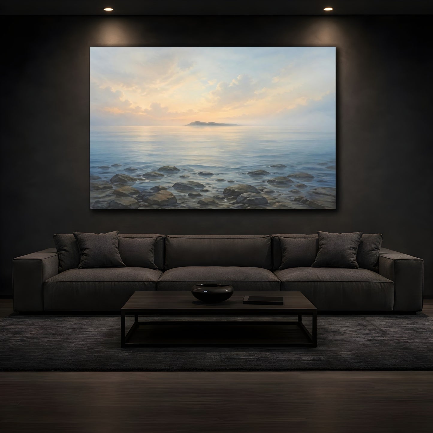 Mockup 3. Nature Seascape Coastal Landscape shown as stretched canvas wall art