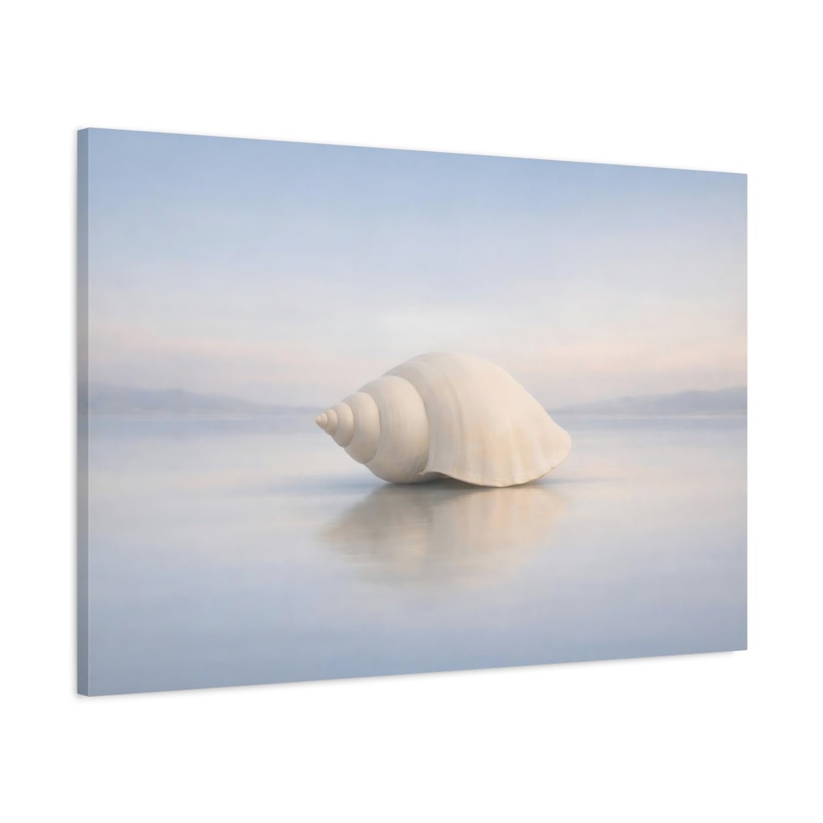 Nature Seashell Pale Blue - Canvas Wall Art Print - YesArtYes