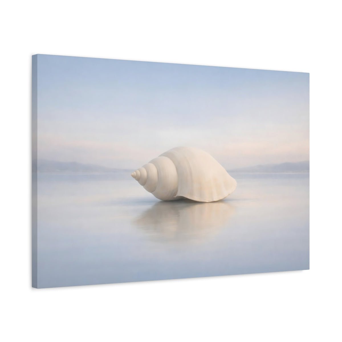 Nature Seashell Pale Blue - Canvas Wall Art Print - YesArtYes