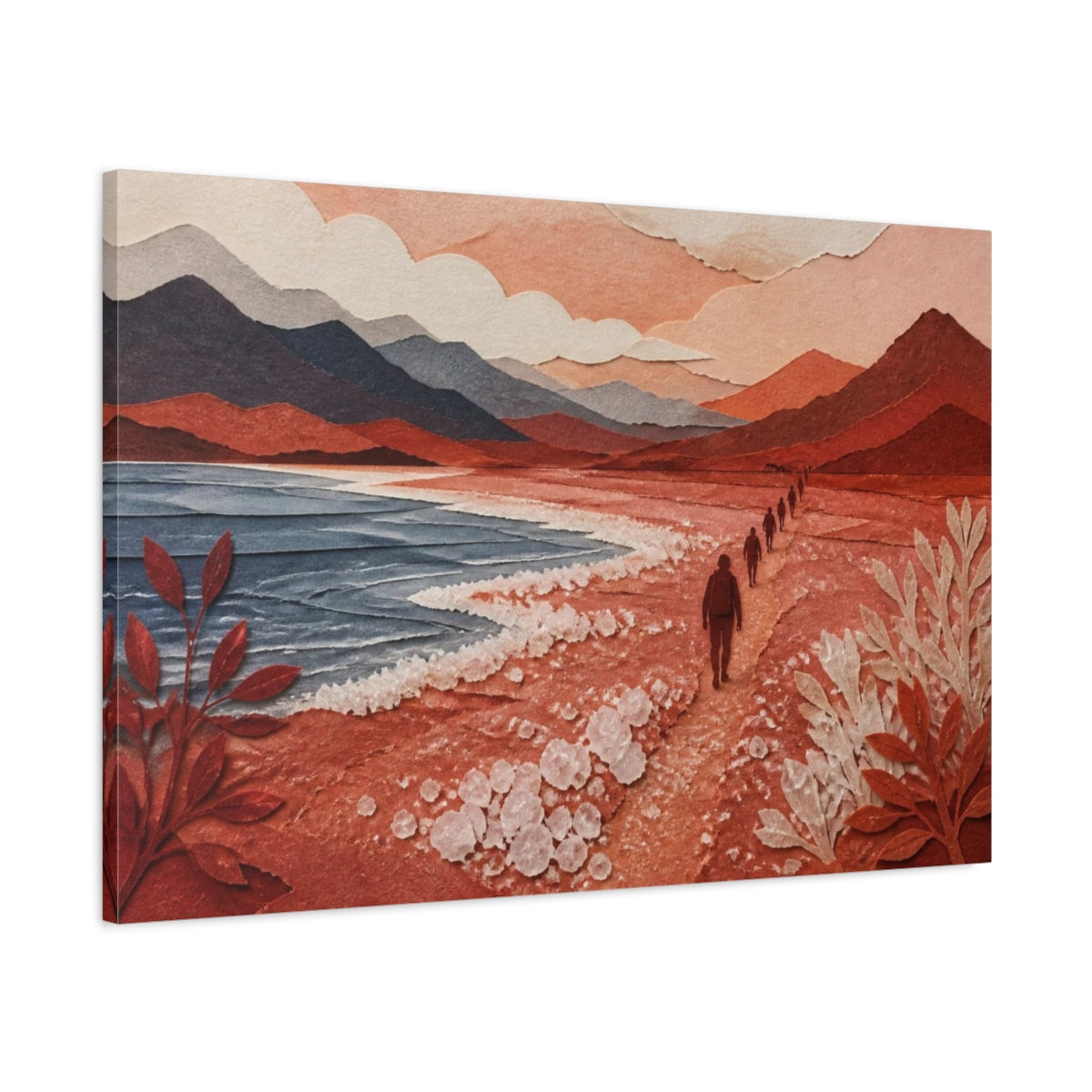 Main Mockup. Nature Shoreline Walk shown as canvas print