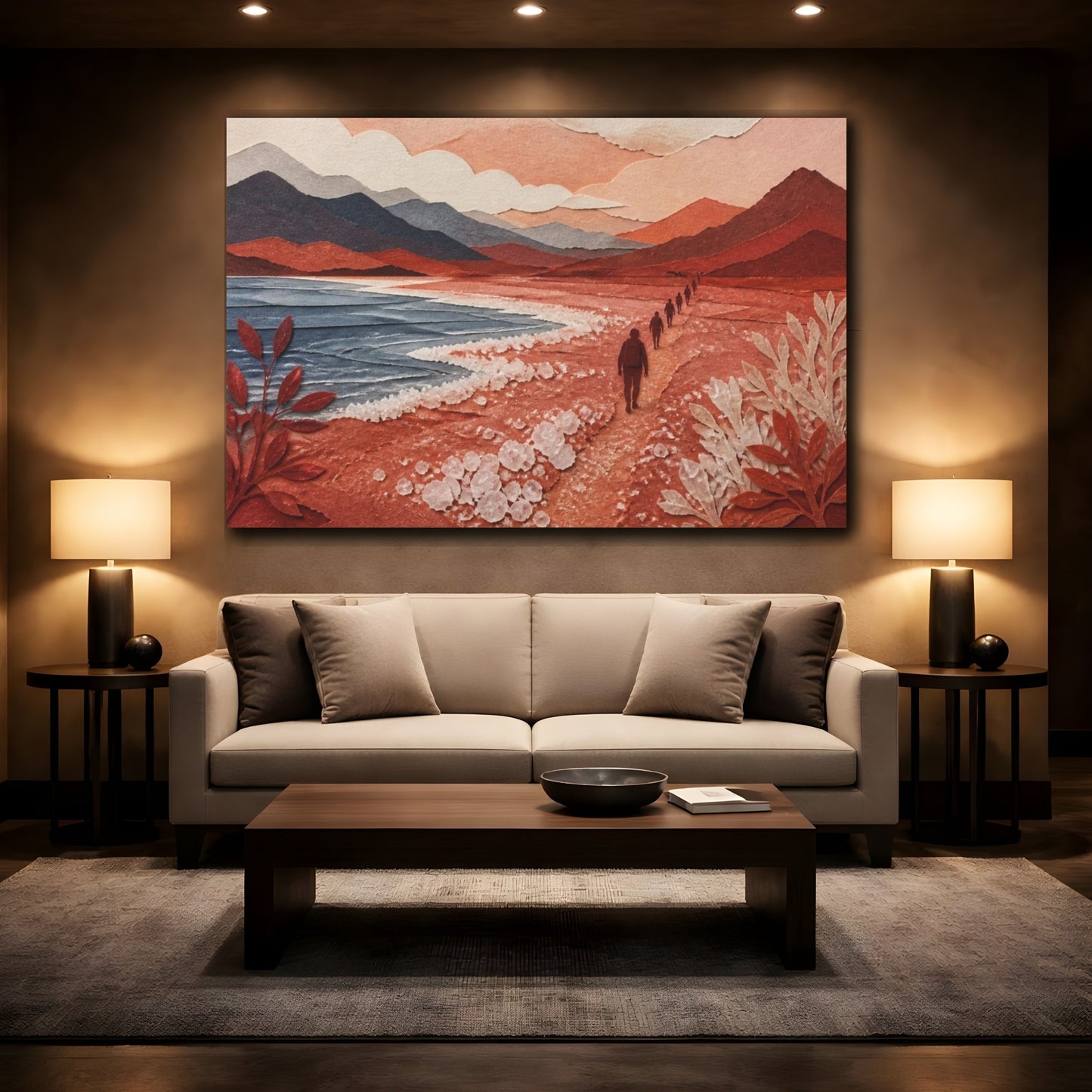 Mockup 2. Nature Shoreline Walk shown as canvas print