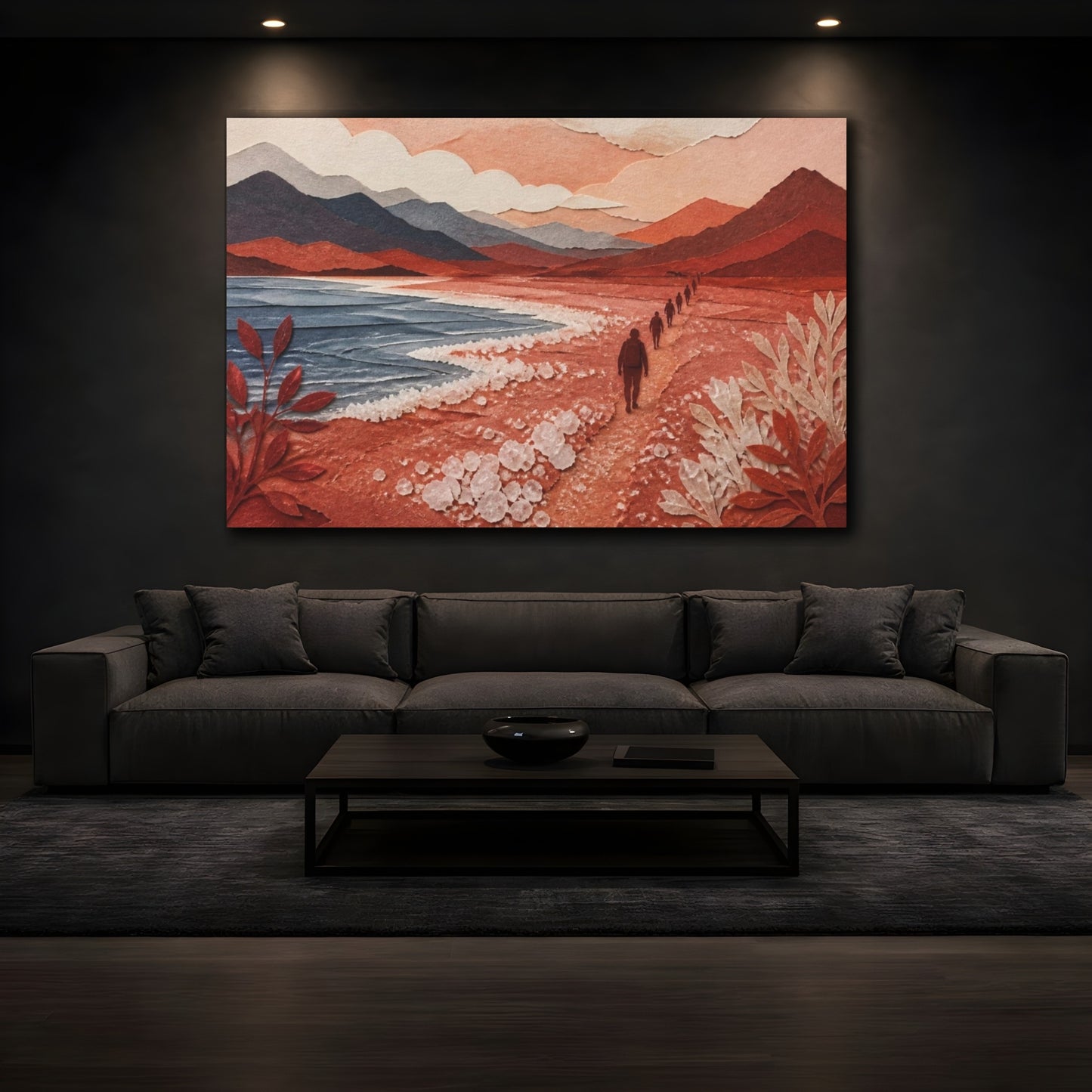 Mockup 3. Nature Shoreline Walk shown as canvas print