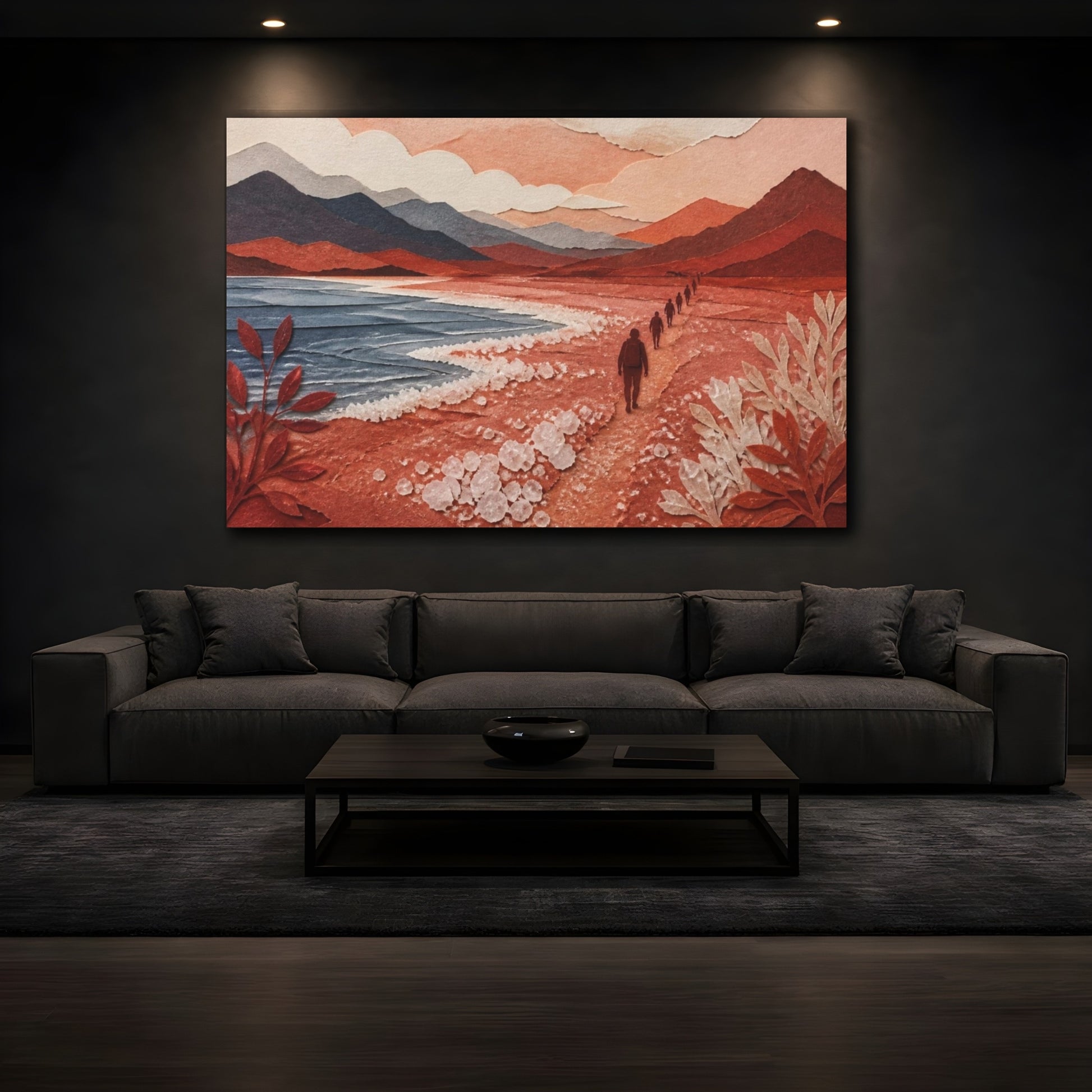 Mockup 3. Nature Shoreline Walk shown as canvas print