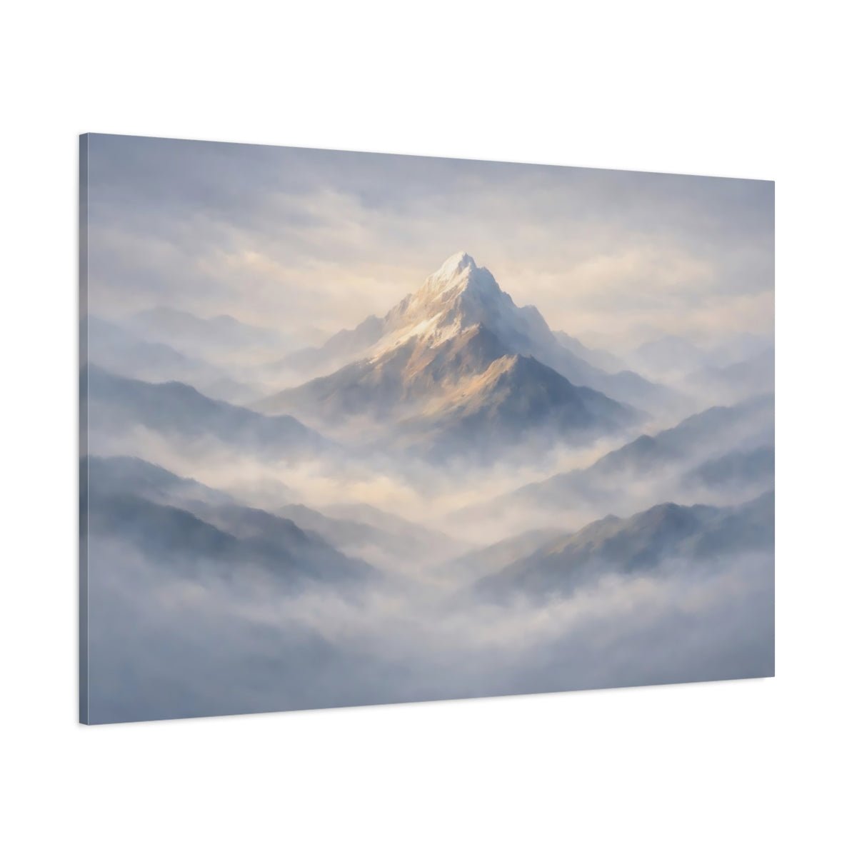 Nature Snow Mountain Misty - Canvas Wall Art Print - YesArtYes