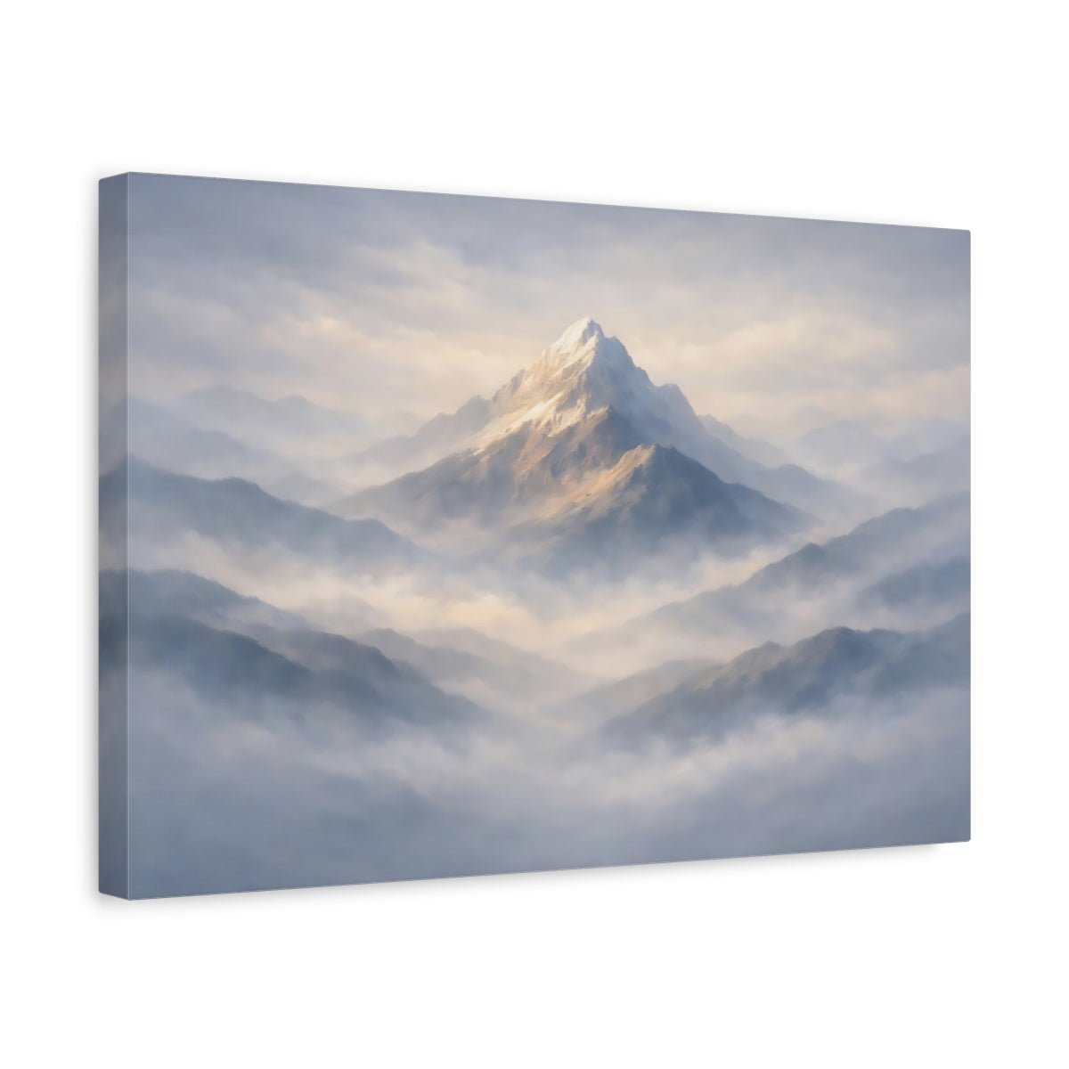 Nature Snow Mountain Misty - Canvas Wall Art Print - YesArtYes