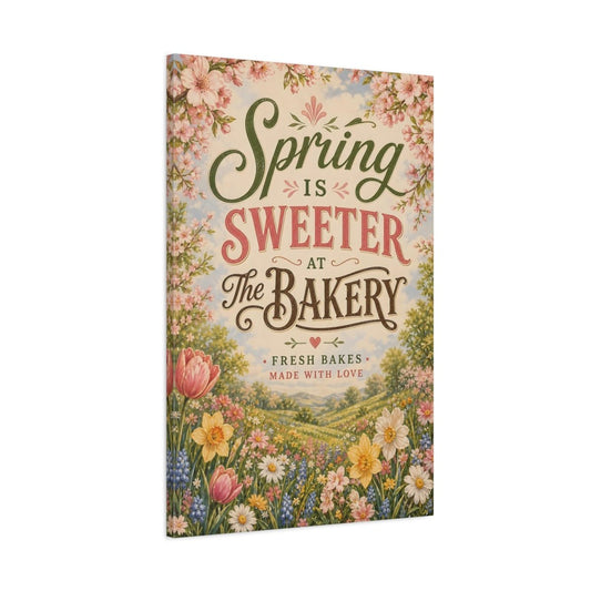Nature Spring Flowers Pastel Floral Canvas Print – Vintage Kitchen, Dining Area Wall - YesArtYes