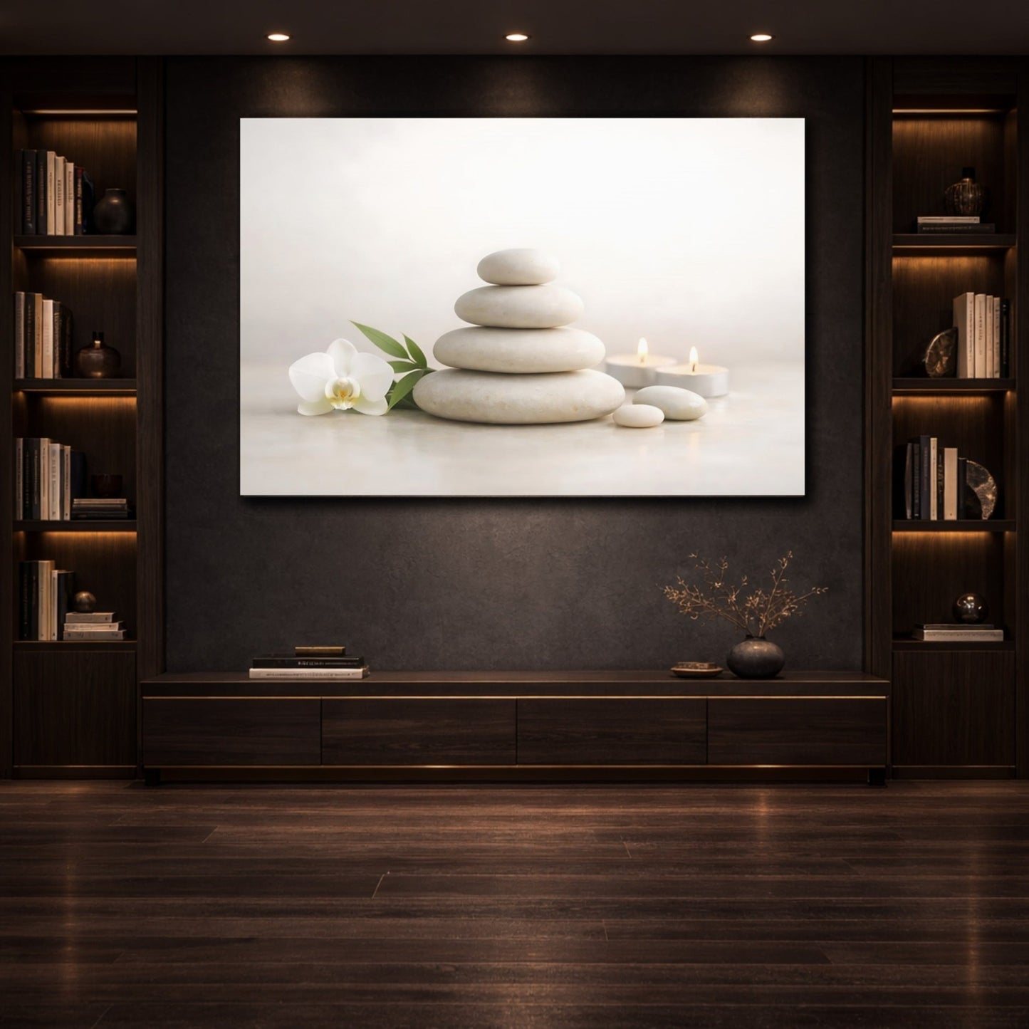 Nature Stacked Stones Zen - Canvas Wall Art Print - YesArtYes