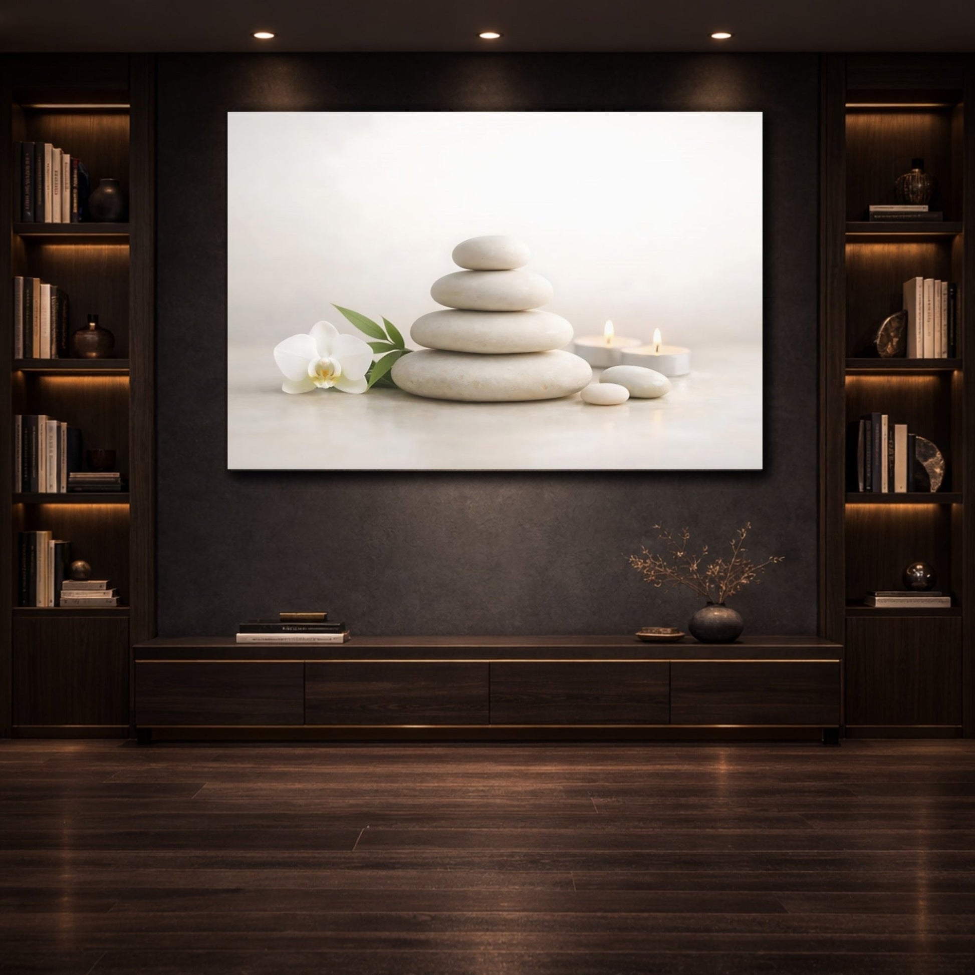 Nature Stacked Stones Zen - Canvas Wall Art Print - YesArtYes