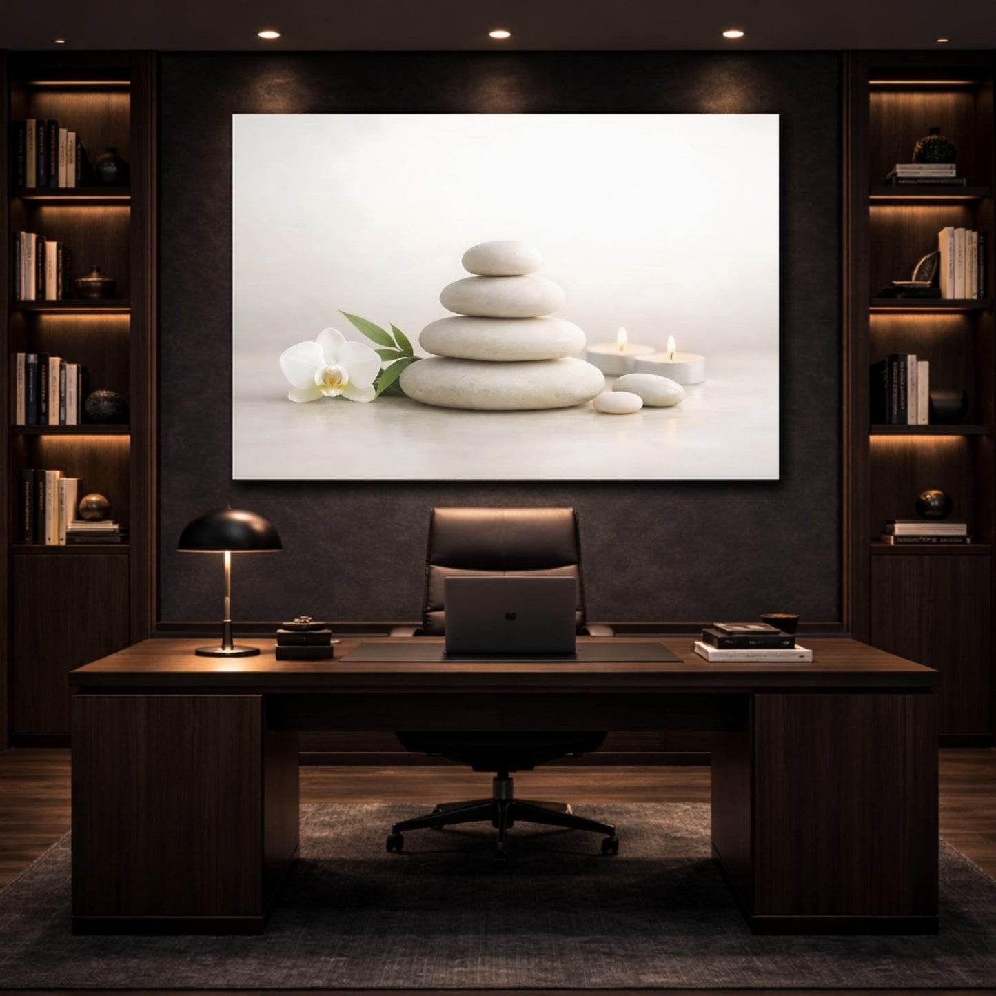 Nature Stacked Stones Zen - Canvas Wall Art Print - YesArtYes