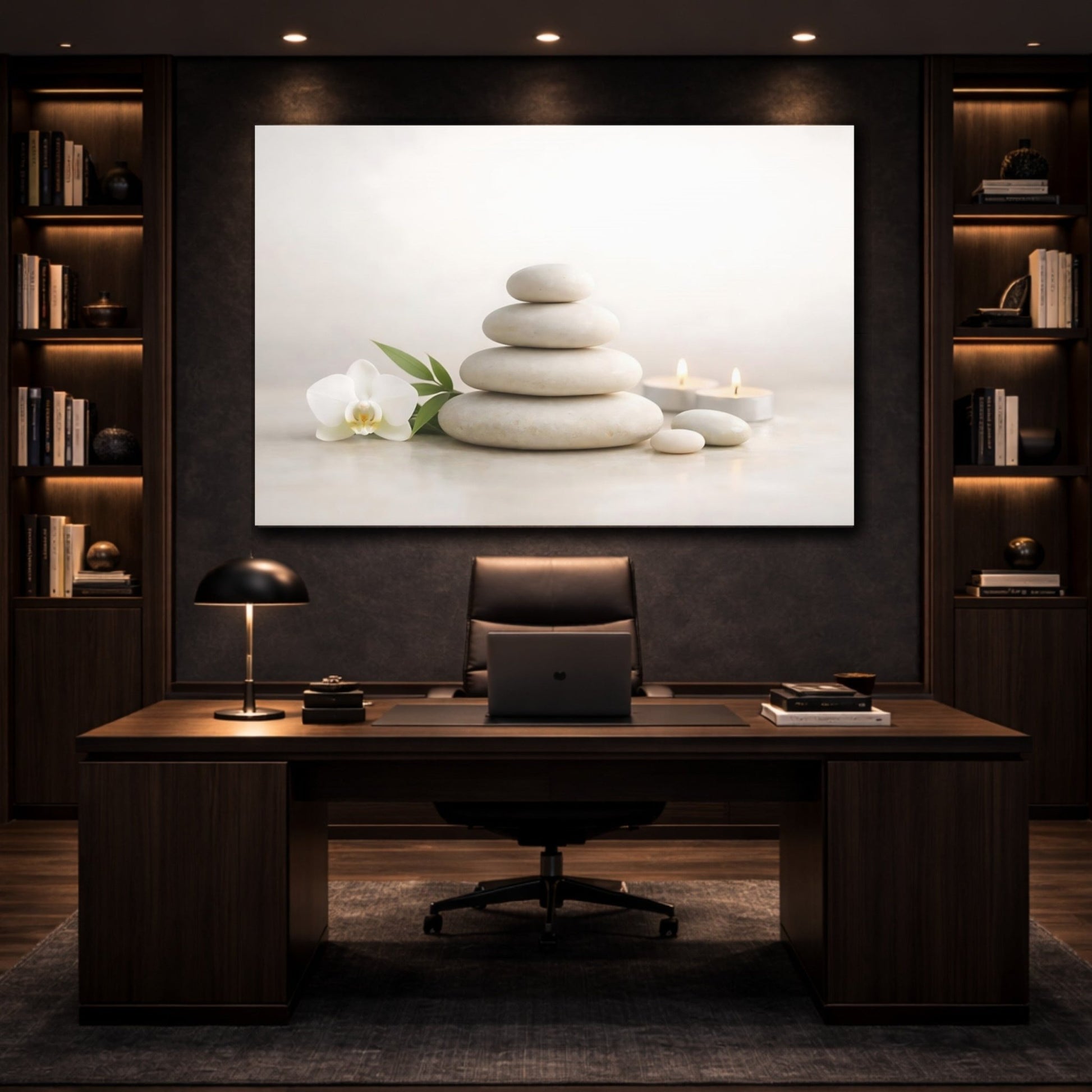 Nature Stacked Stones Zen - Canvas Wall Art Print - YesArtYes