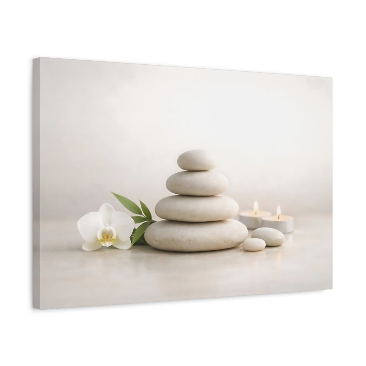 Nature Stacked Stones Zen - Canvas Wall Art Print - YesArtYes