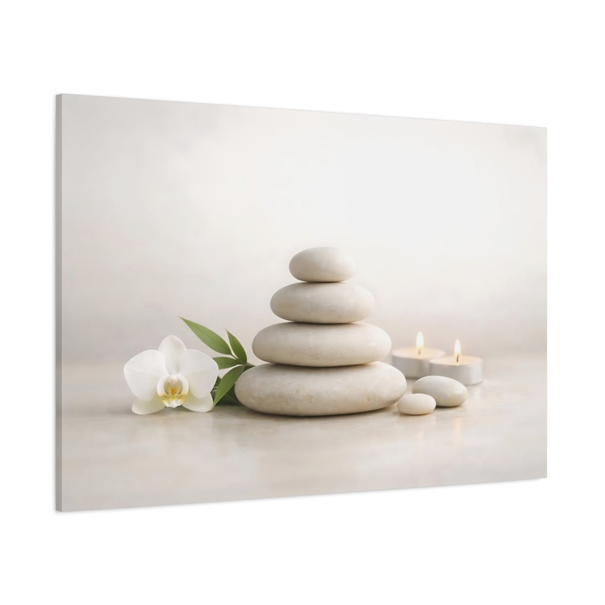 Nature Stacked Stones Zen - Canvas Wall Art Print - YesArtYes