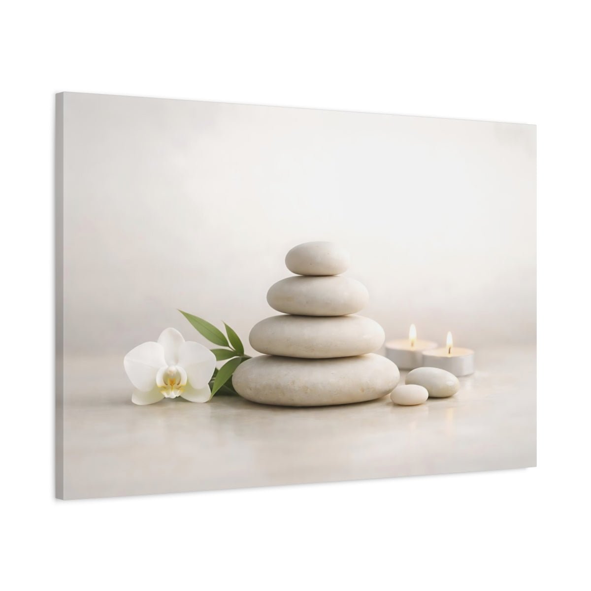Nature Stacked Stones Zen - Canvas Wall Art Print - YesArtYes