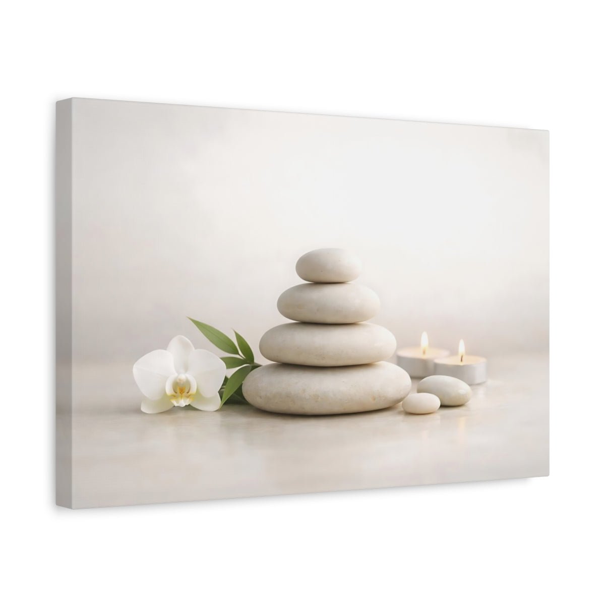 Nature Stacked Stones Zen - Canvas Wall Art Print - YesArtYes