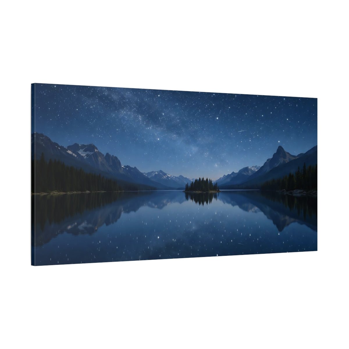 Nature Starry Night Blue Sky - Canvas Wall Art Print - YesArtYes