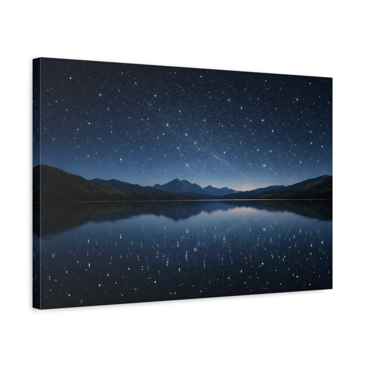 Nature Starry Night Blue Sky - Canvas Wall Art Print - YesArtYes