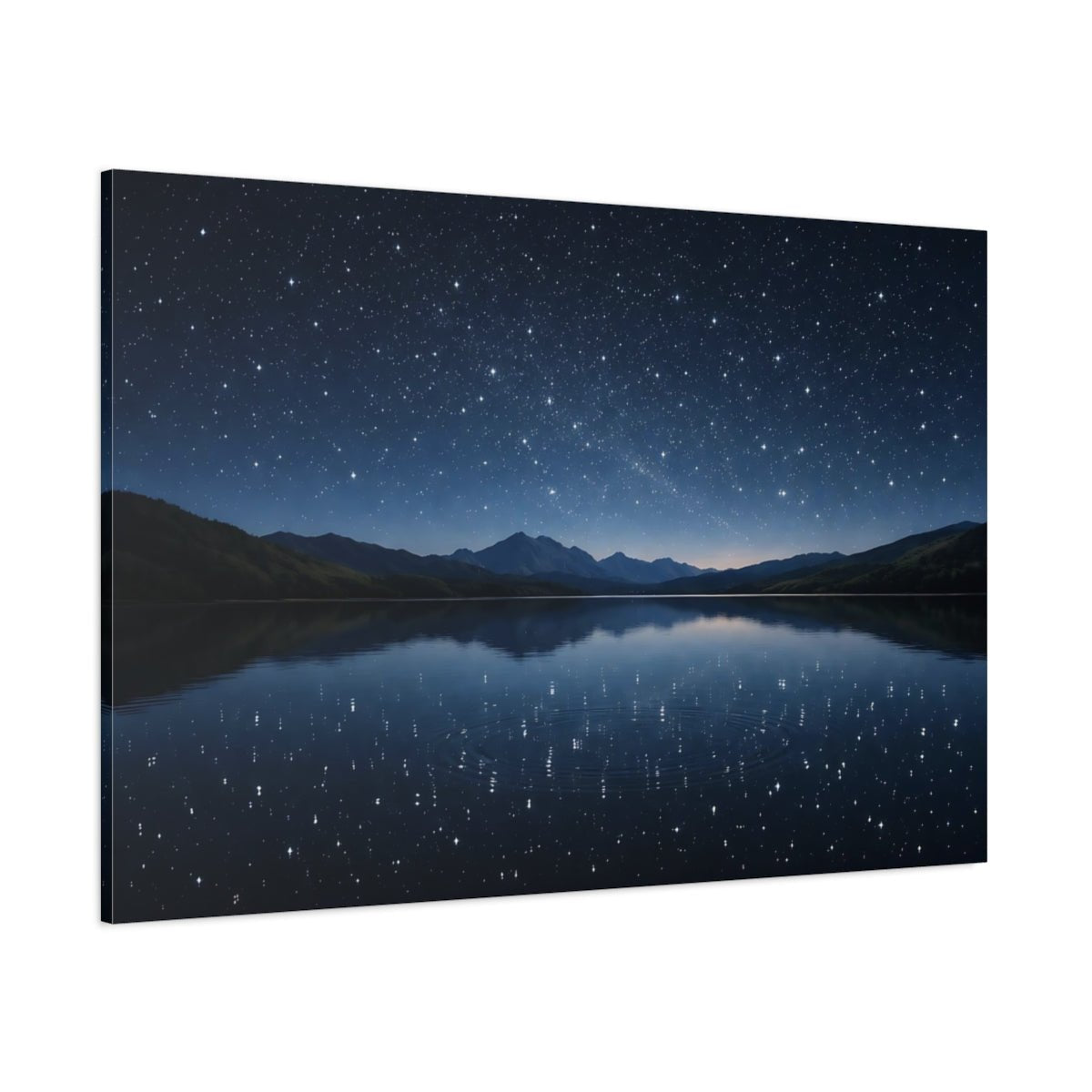 Nature Starry Night Blue Sky - Canvas Wall Art Print - YesArtYes