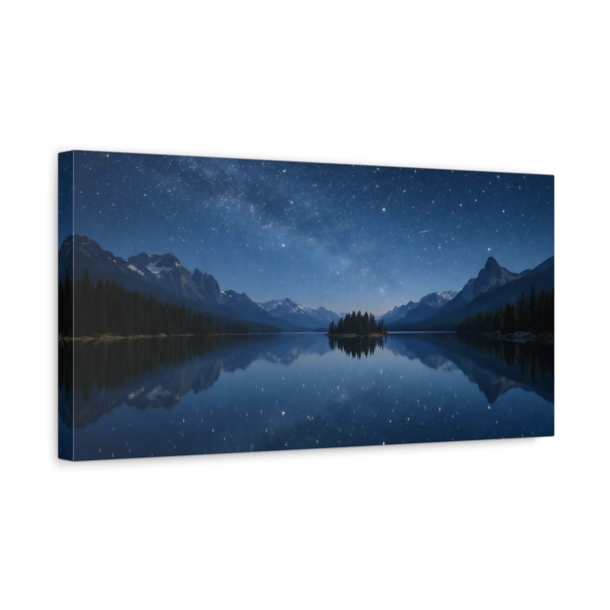 Nature Starry Night Blue Sky - Canvas Wall Art Print - YesArtYes