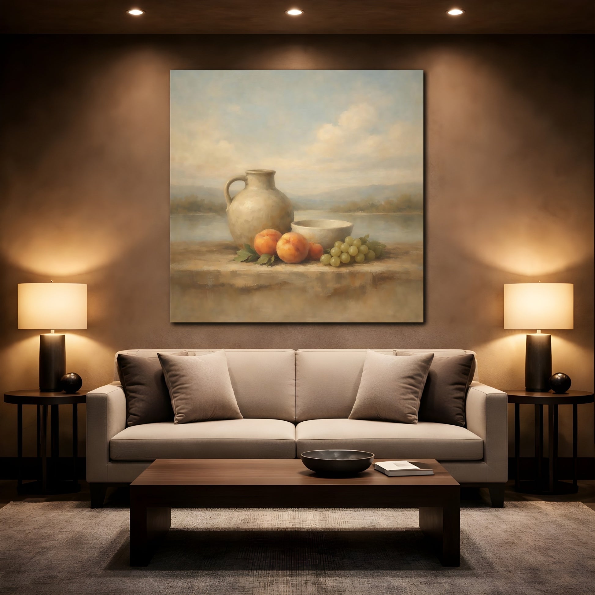 Mockup 2. Nature Still Life Rustic Still Life shown as stretched canvas wall art