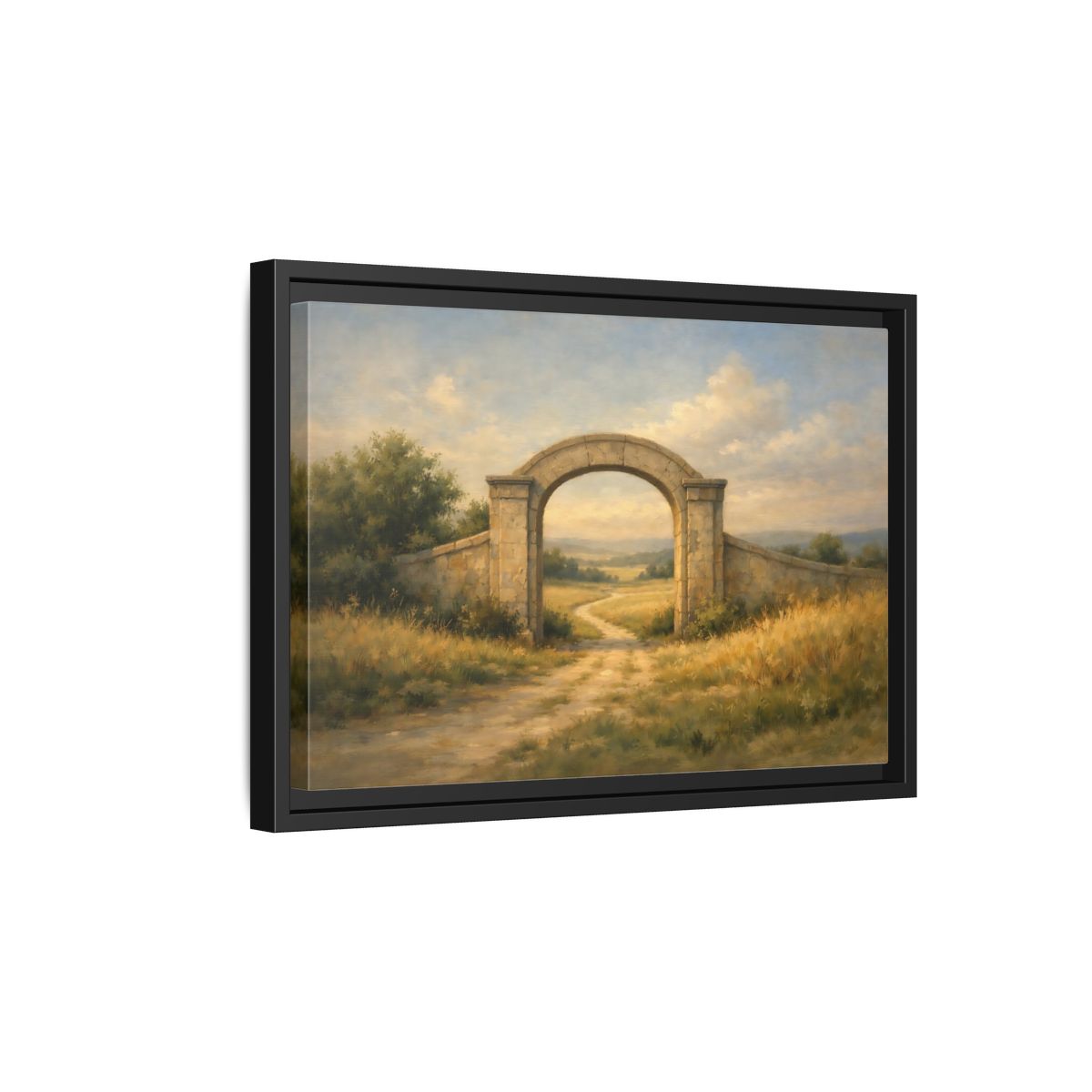 Side Mockup 6. Nature Stone Archway Rustic Archway shown as stretched canvas wall art