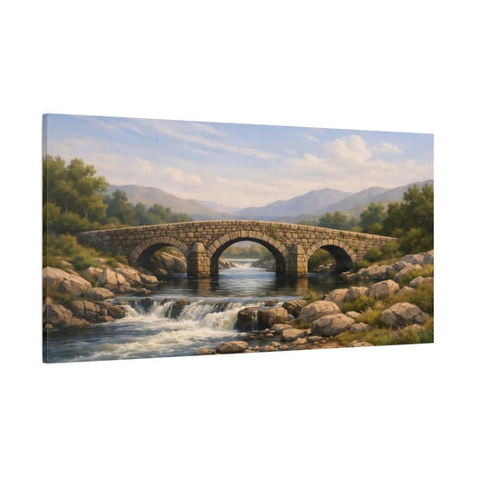 Nature Stone Bridge Landscape - Canvas Wall Art Print - YesArtYes