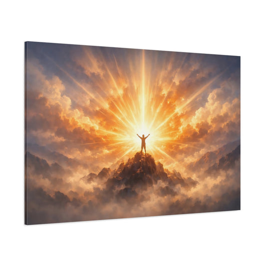 Nature Summit Golden Mountain Summit shown as stretched canvas wall art