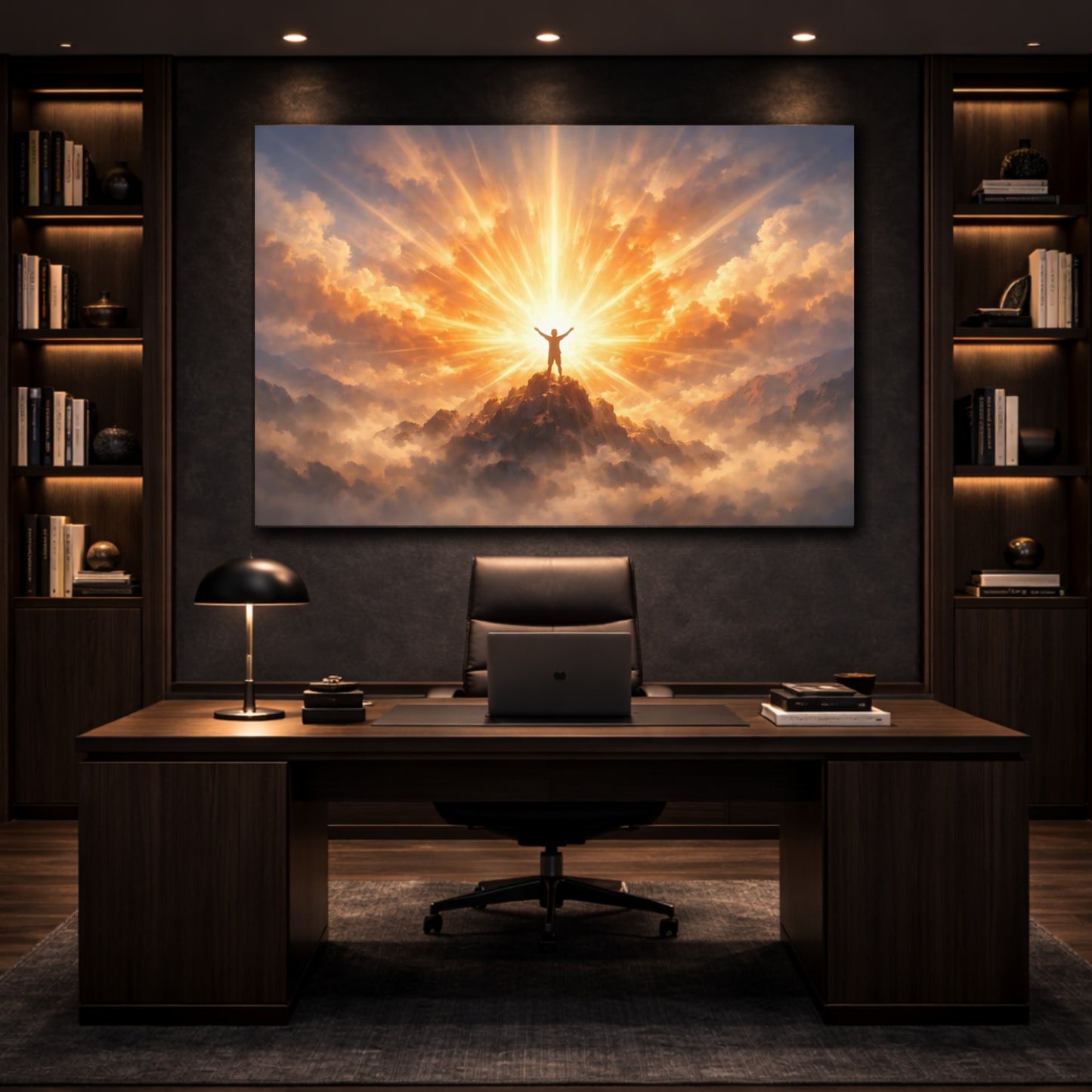 Nature Summit Golden Mountain Summit shown as front canvas room wall art