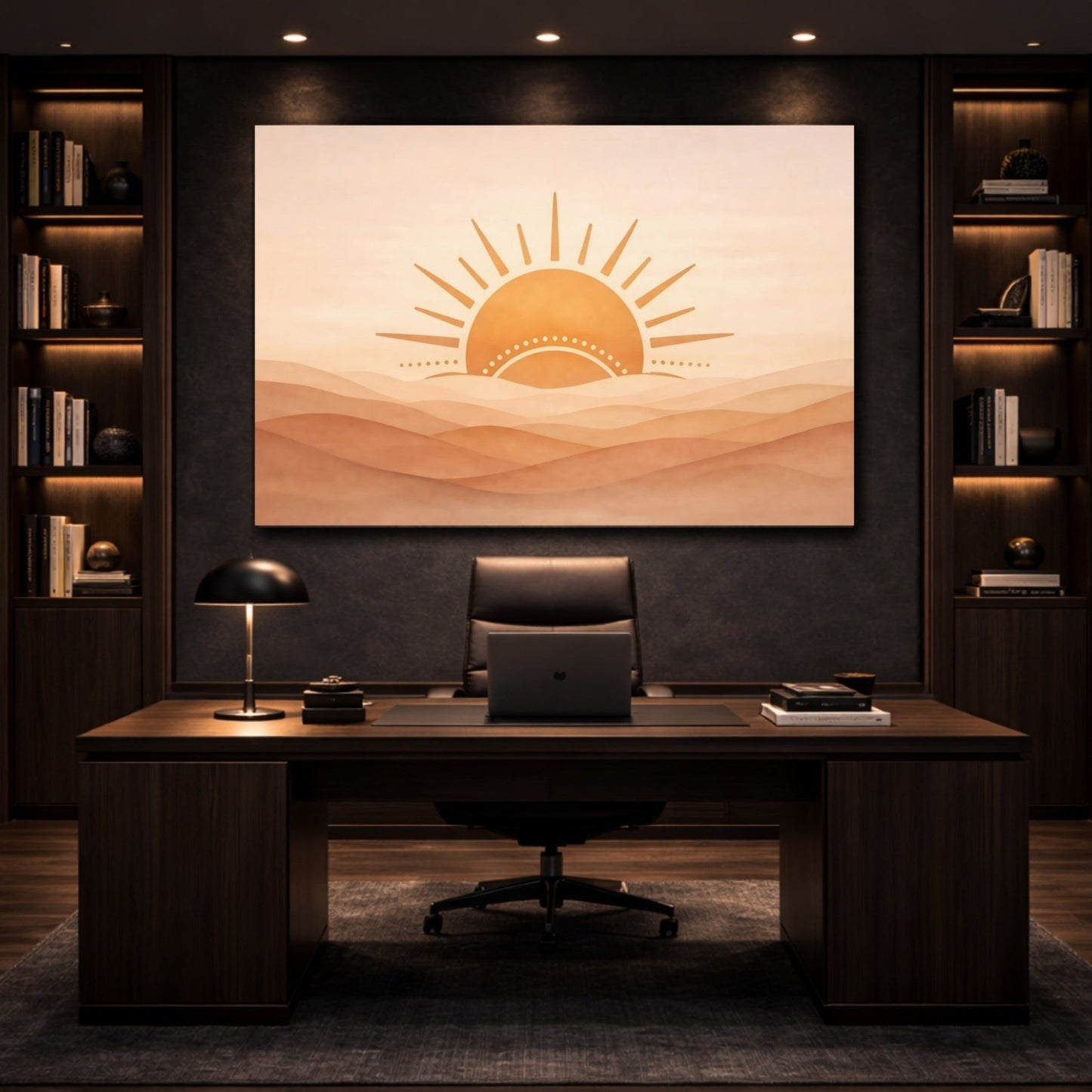 Nature Sun Orange Desert - Canvas Wall Art Print - YesArtYes