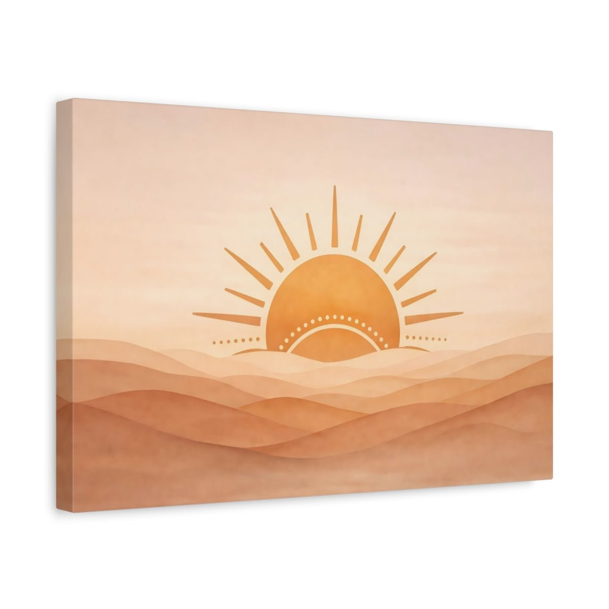 Nature Sun Orange Desert - Canvas Wall Art Print - YesArtYes