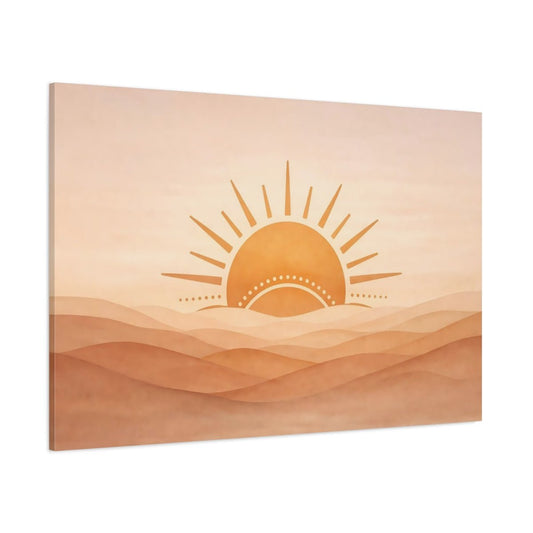 Nature Sun Orange Desert - Canvas Wall Art Print - YesArtYes