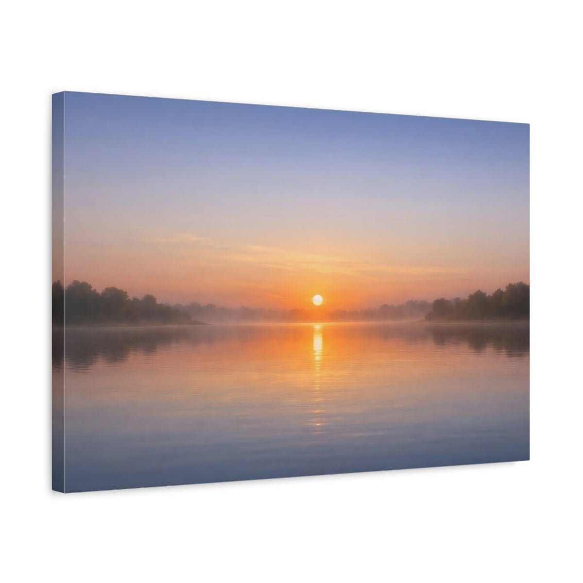 Nature Sunrise Orange And Blue - Canvas Wall Art Print - YesArtYes