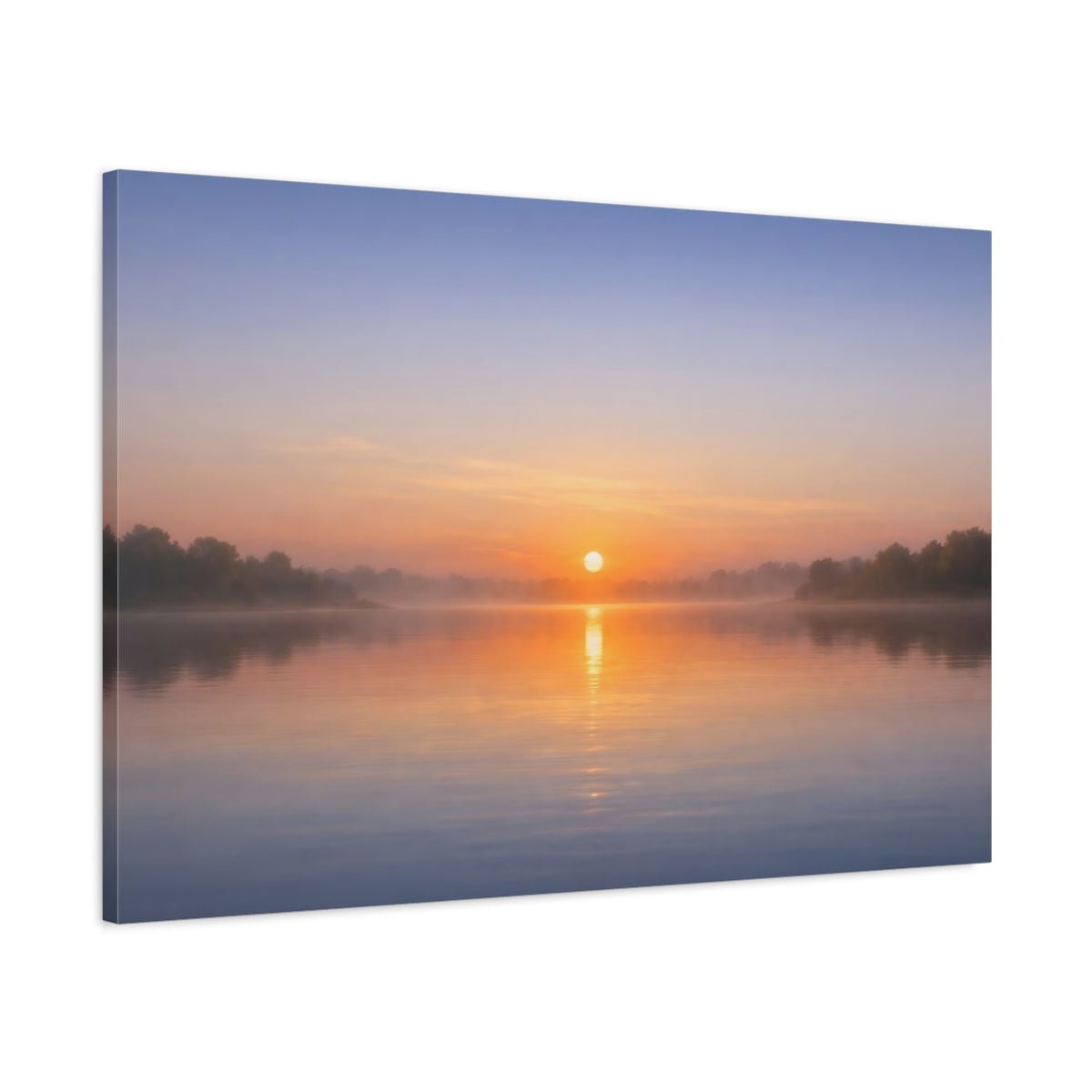 Nature Sunrise Orange And Blue - Canvas Wall Art Print - YesArtYes